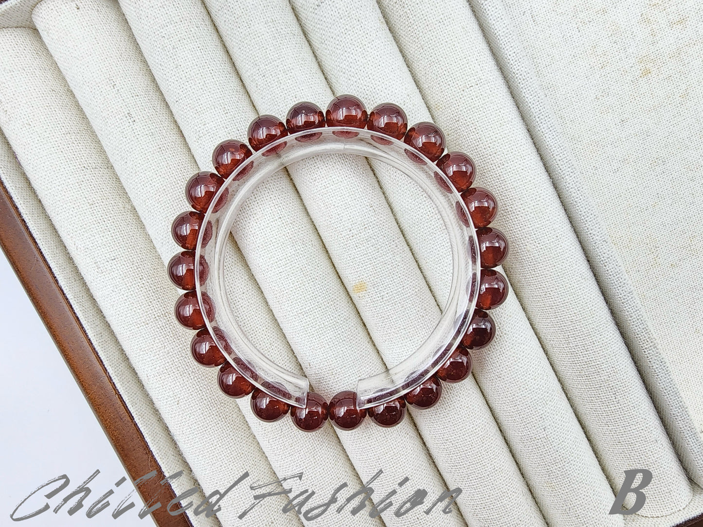 [Bracelet] 8mm Spessartine Garnet Bracelet