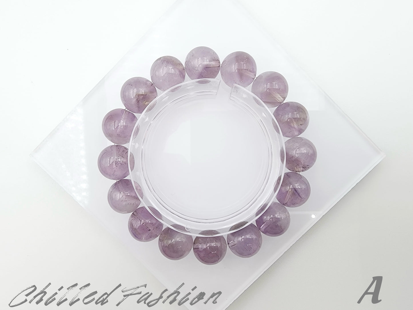 [Bracelet] 13mm Purple Rabbit Hair Amethyst Bracelet