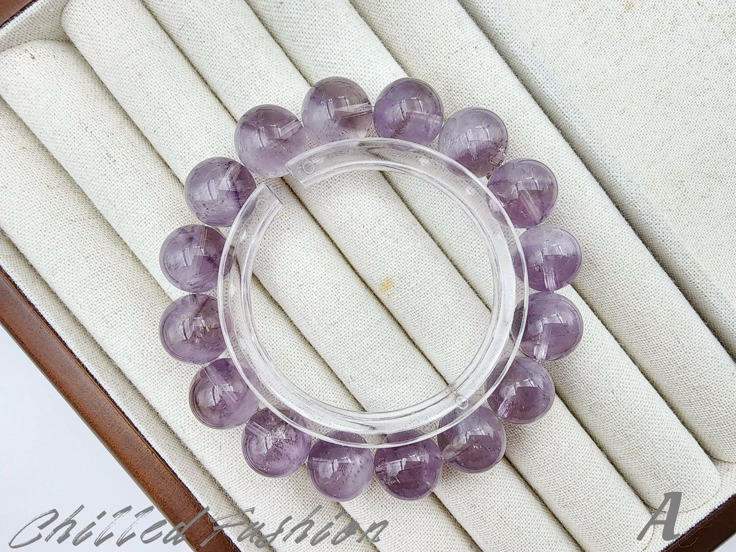[Bracelet] 13mm Purple Rabbit Hair Amethyst Bracelet