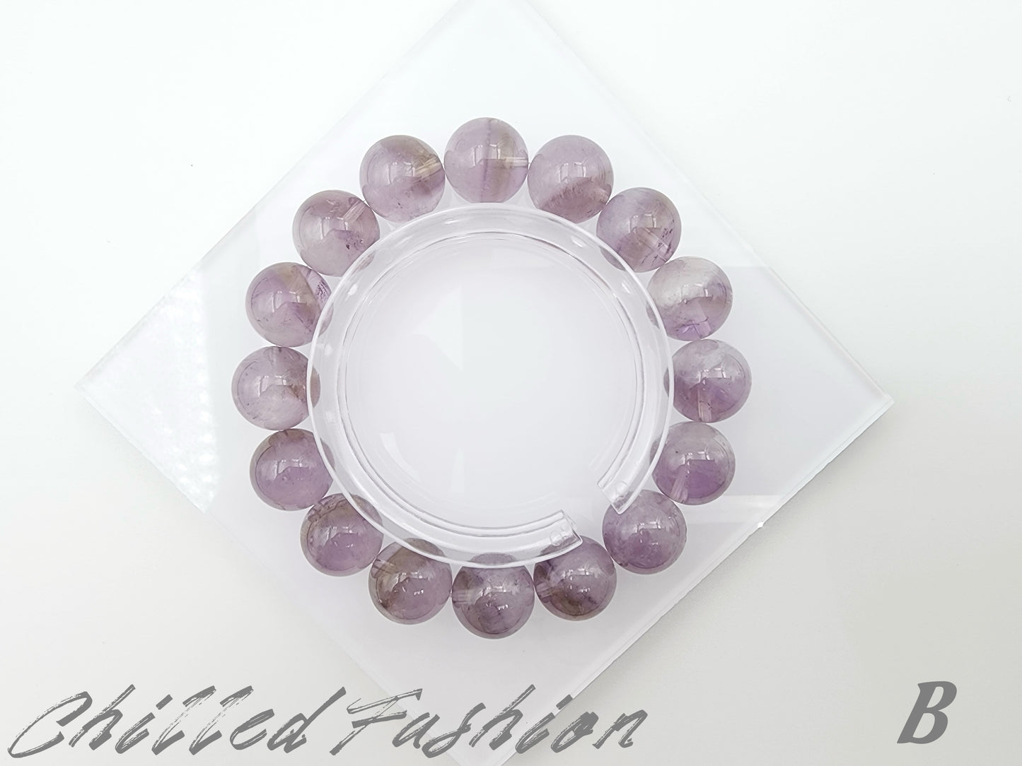 [Bracelet] 13mm Purple Rabbit Hair Amethyst Bracelet
