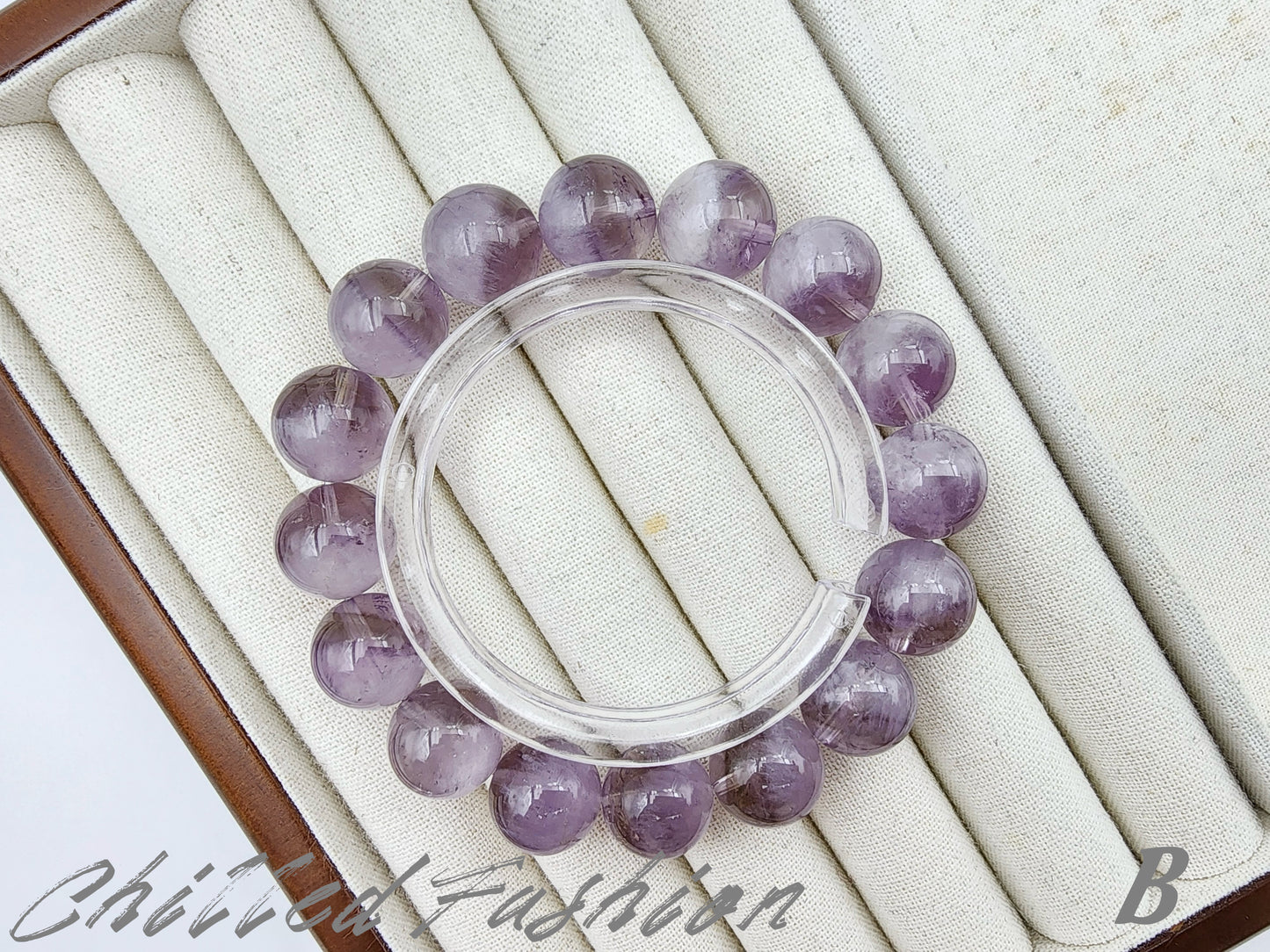 [Bracelet] 13mm Purple Rabbit Hair Amethyst Bracelet