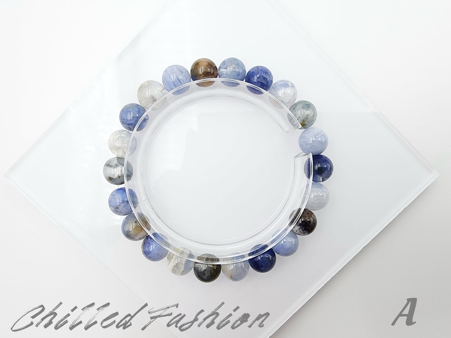 [Bracelet] 8mm Dreamy Creamy Dumortierite Bracelet