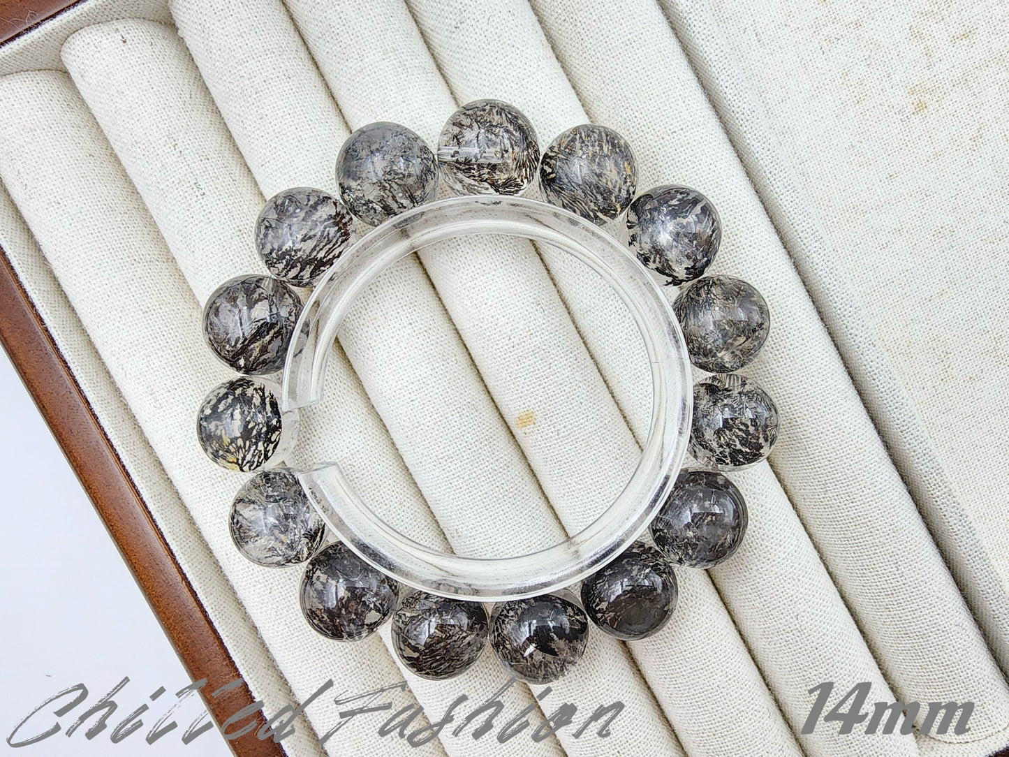 [Bracelet] Black Dendritic Quartz Bracelet