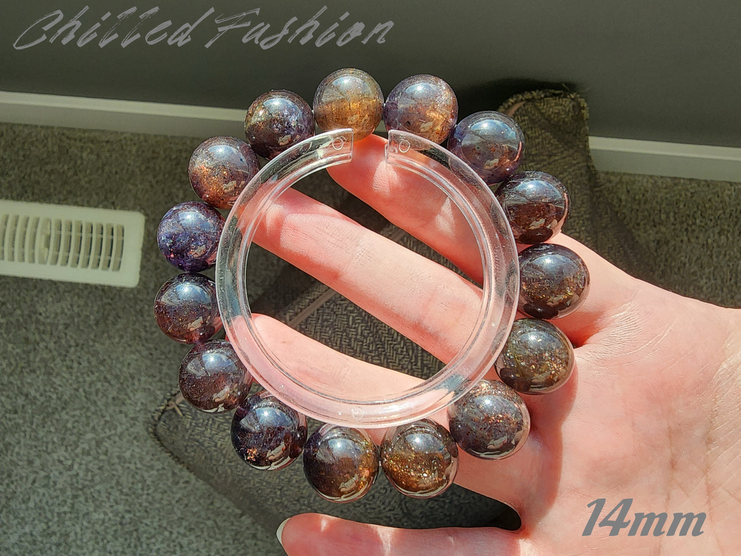 [Bracelet] Natural Bloodshot Iolite Bracelet
