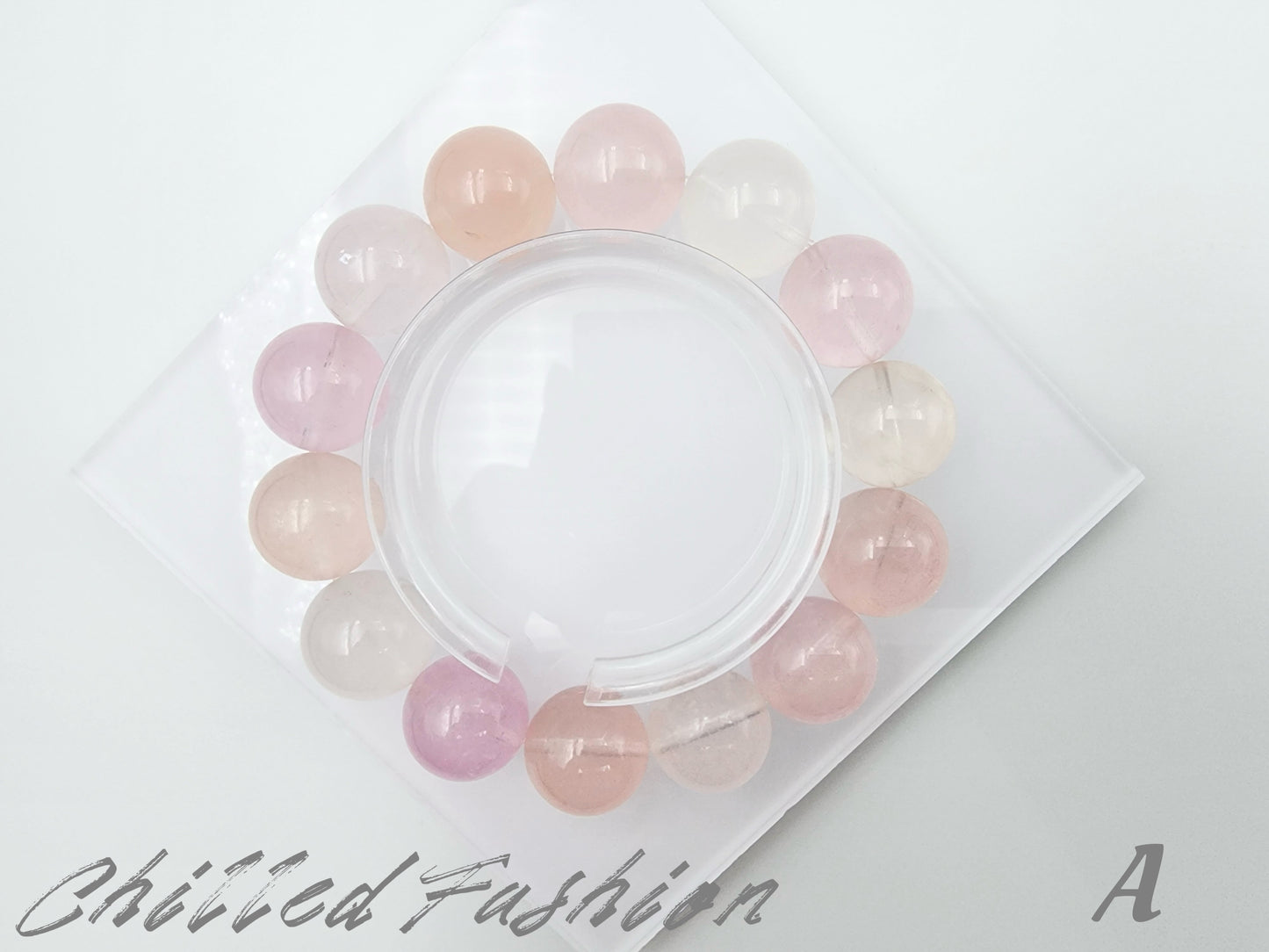 [Bracelet] 15mm Pink Morganite Bracelet