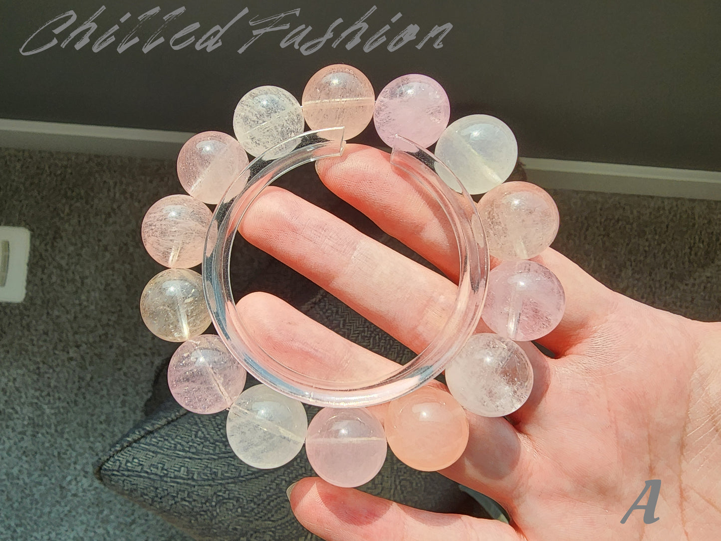 [Bracelet] 15mm Pink Morganite Bracelet