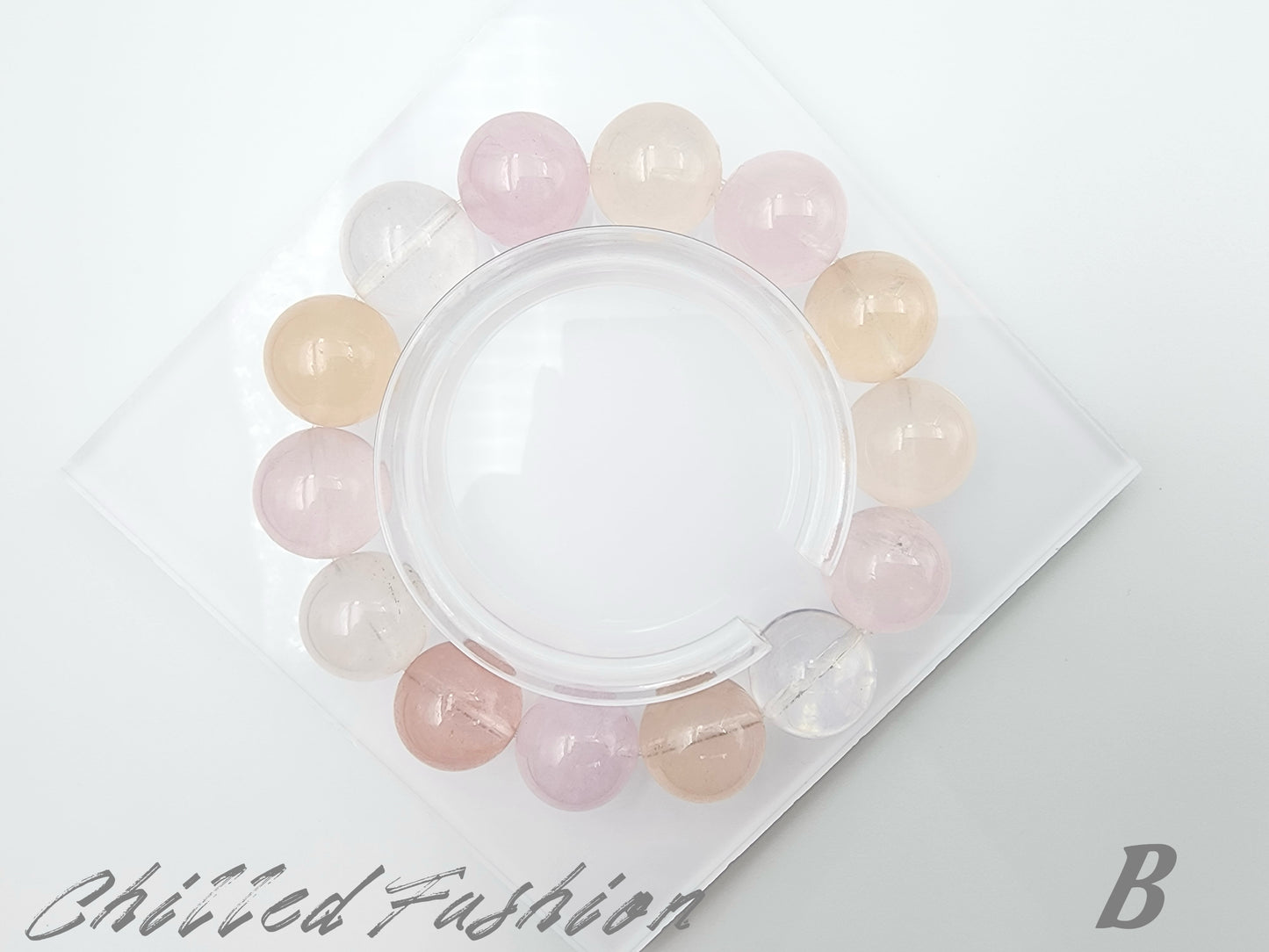 [Bracelet] 15mm Pink Morganite Bracelet