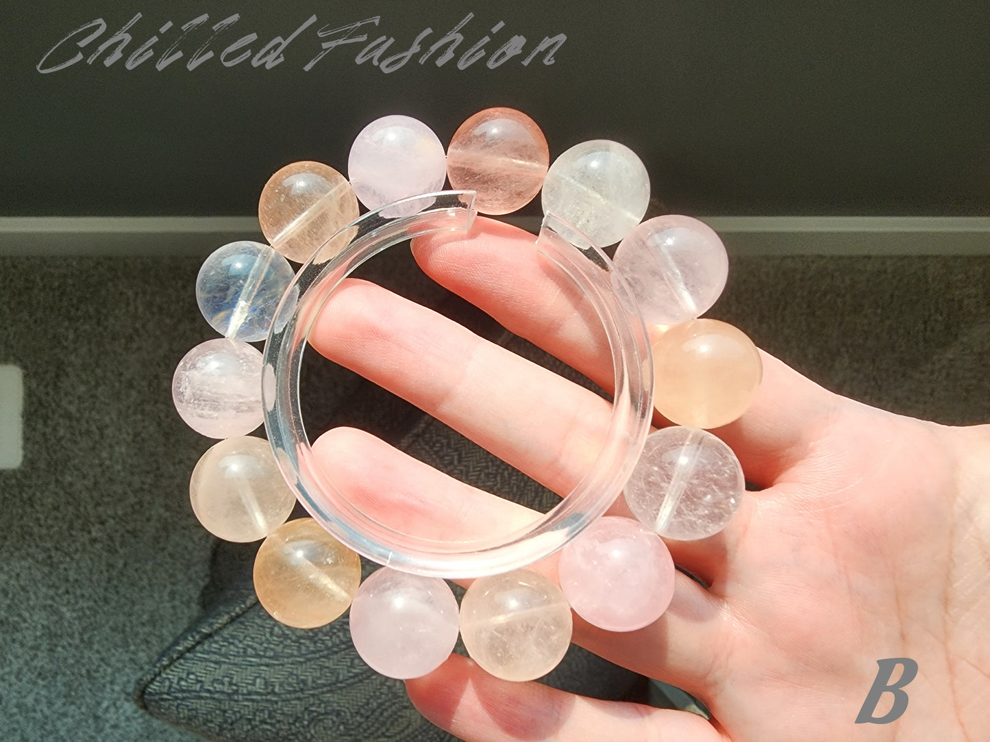 [Bracelet] 15mm Pink Morganite Bracelet