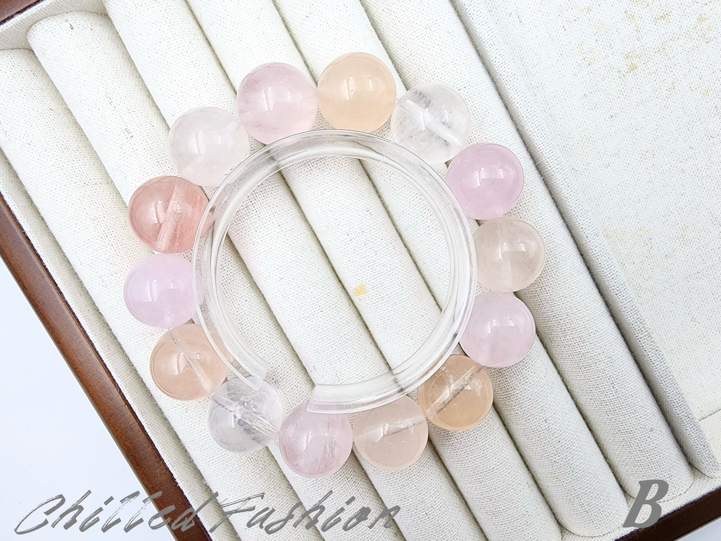 [Bracelet] 15mm Pink Morganite Bracelet