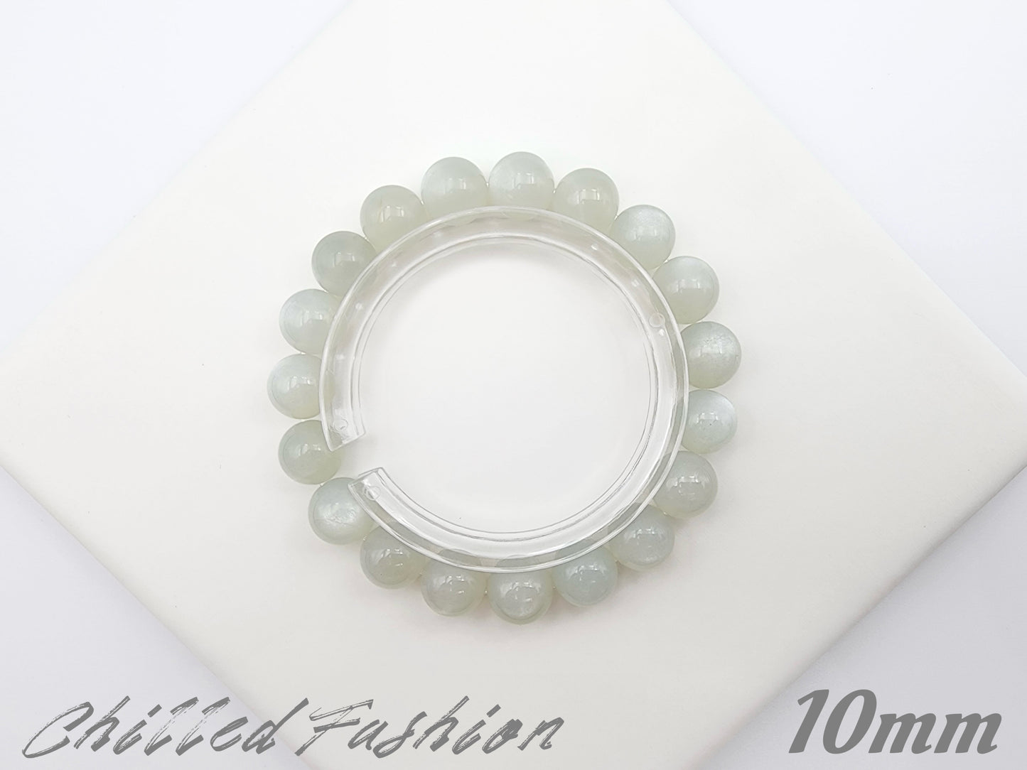 [Bracelet] Green-Tone Moonstone Bracelet