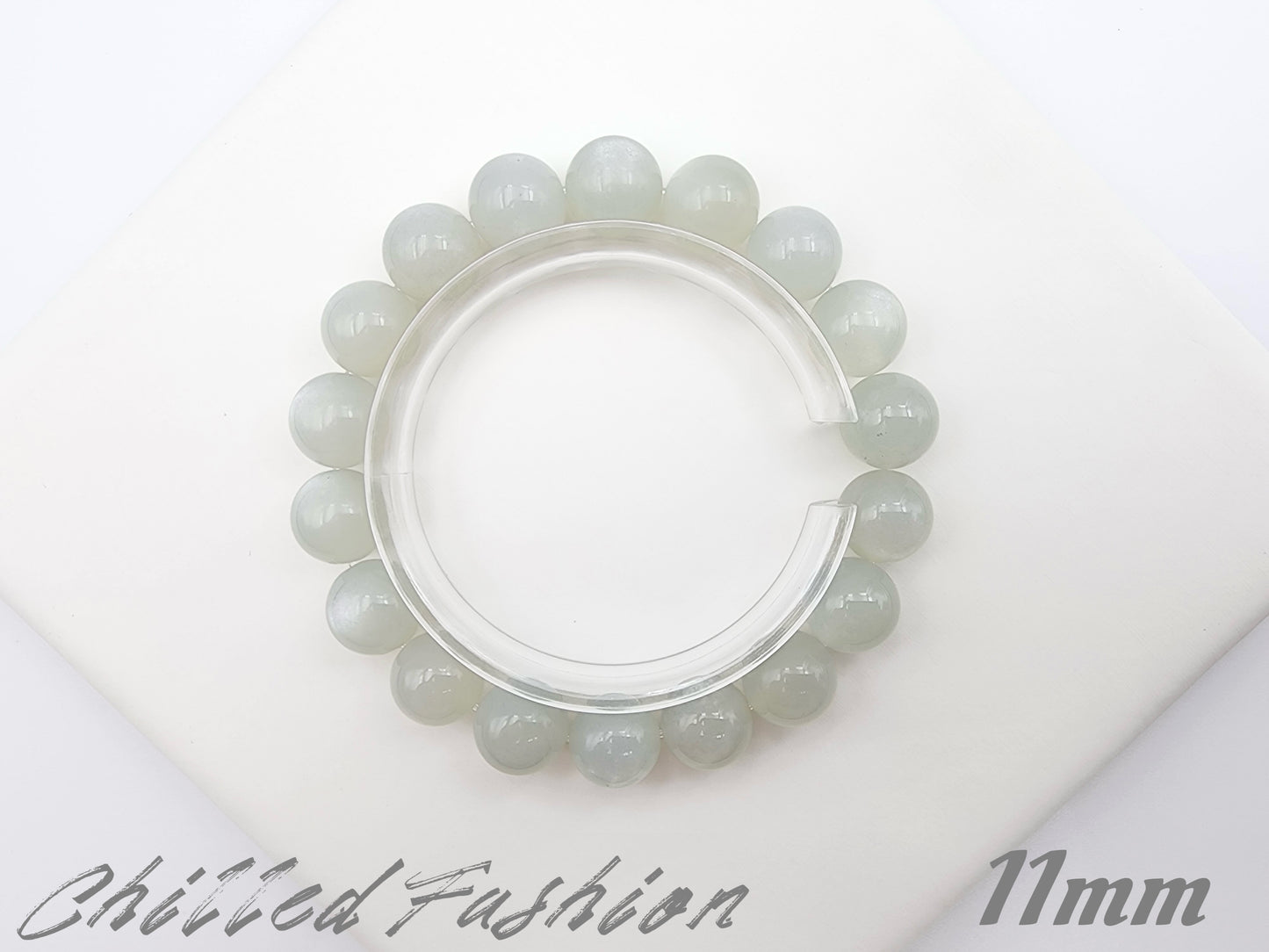 [Bracelet] Green-Tone Moonstone Bracelet