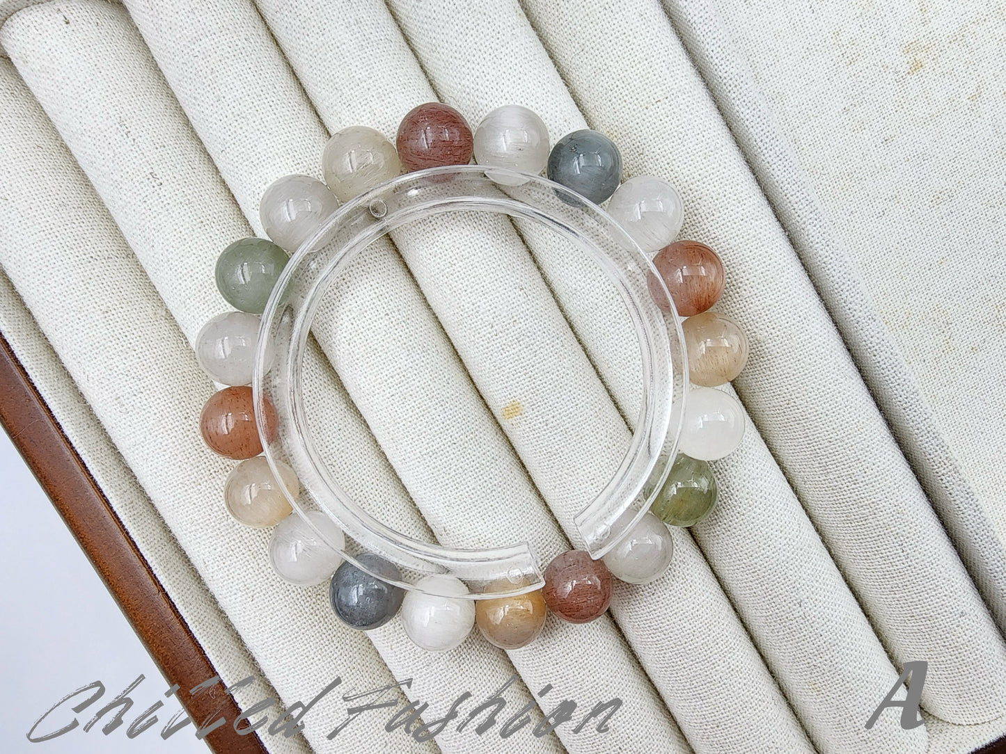 [Bracelet] 10mm Multicolored Rabbit Hair Quartz Bracelet