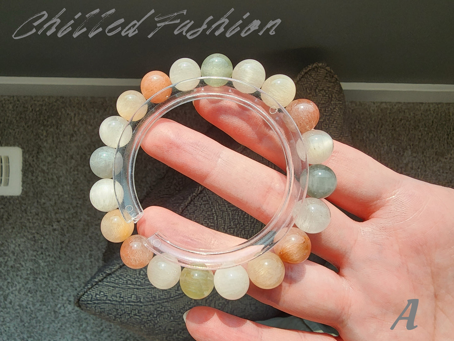 [Bracelet] 10mm Multicolored Rabbit Hair Quartz Bracelet