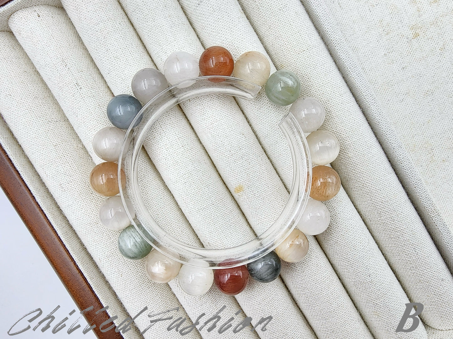 [Bracelet] 10mm Multicolored Rabbit Hair Quartz Bracelet