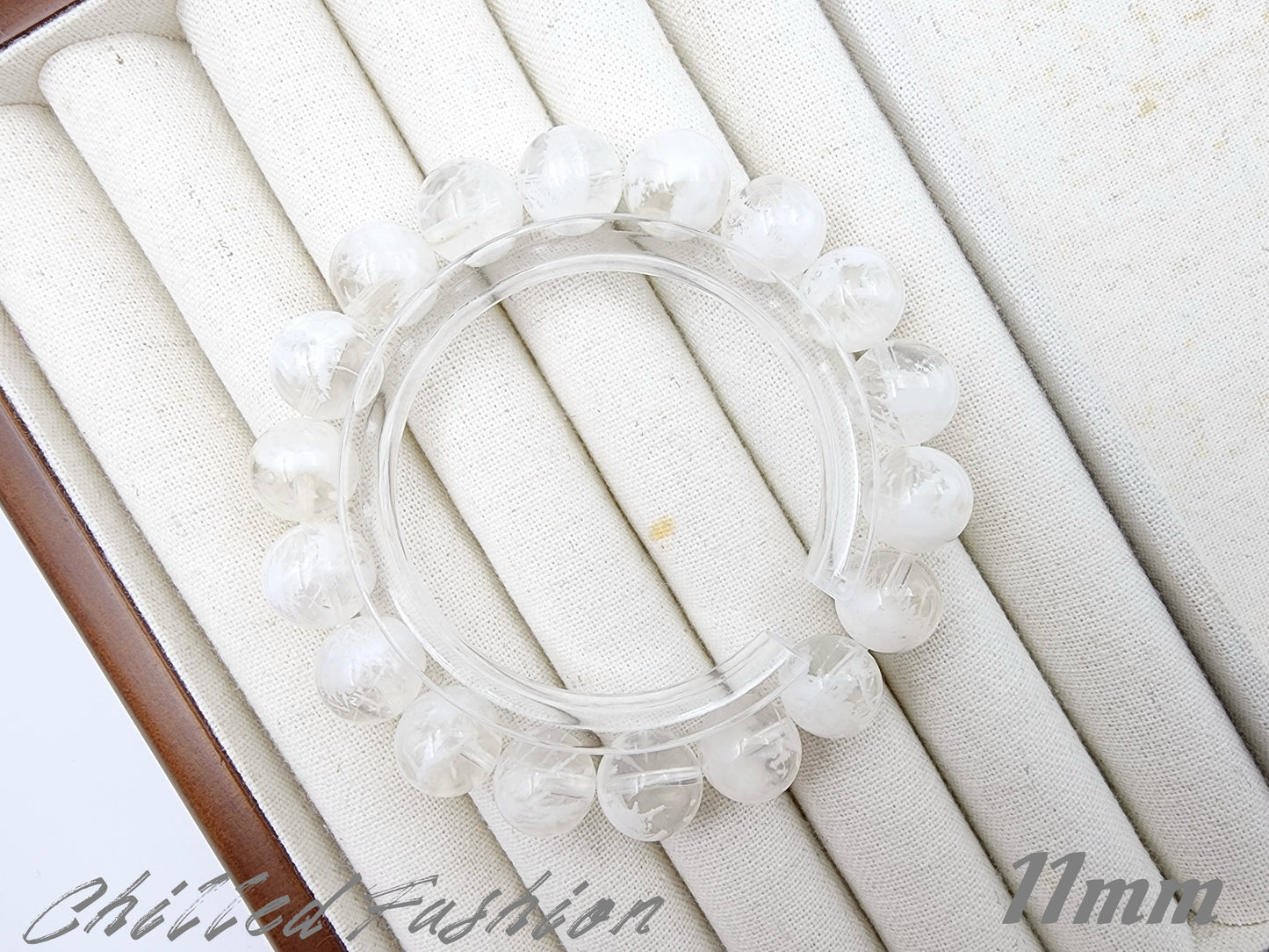 [Bracelet] Snow Frost Rutilated Quartz Bracelet