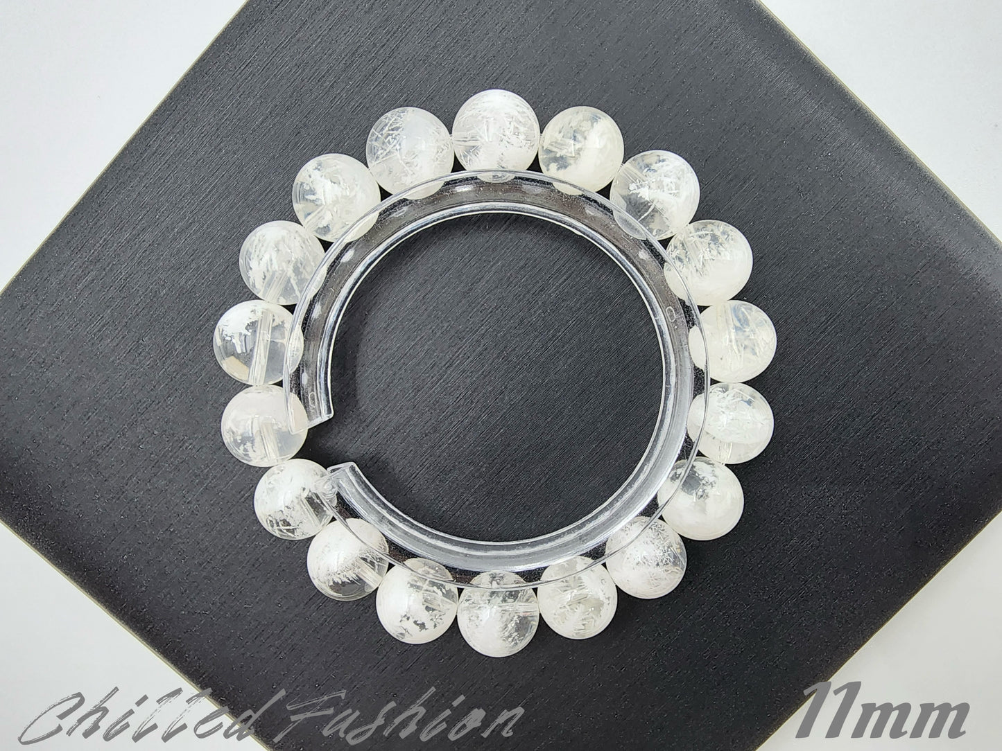 [Bracelet] Snow Frost Rutilated Quartz Bracelet