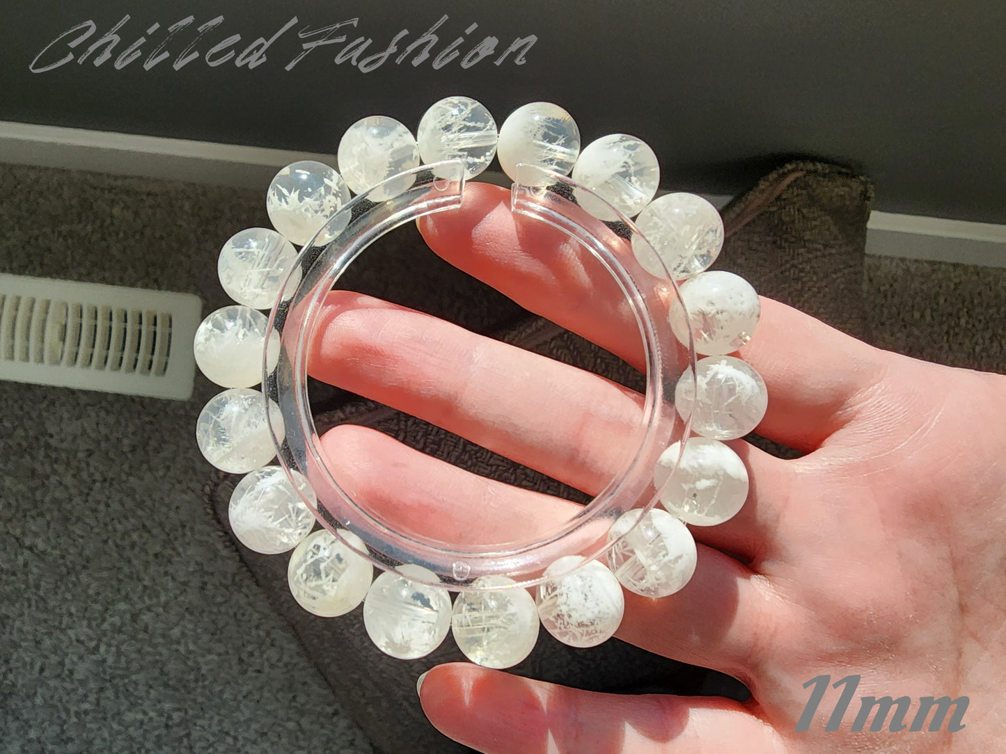 [Bracelet] Snow Frost Rutilated Quartz Bracelet