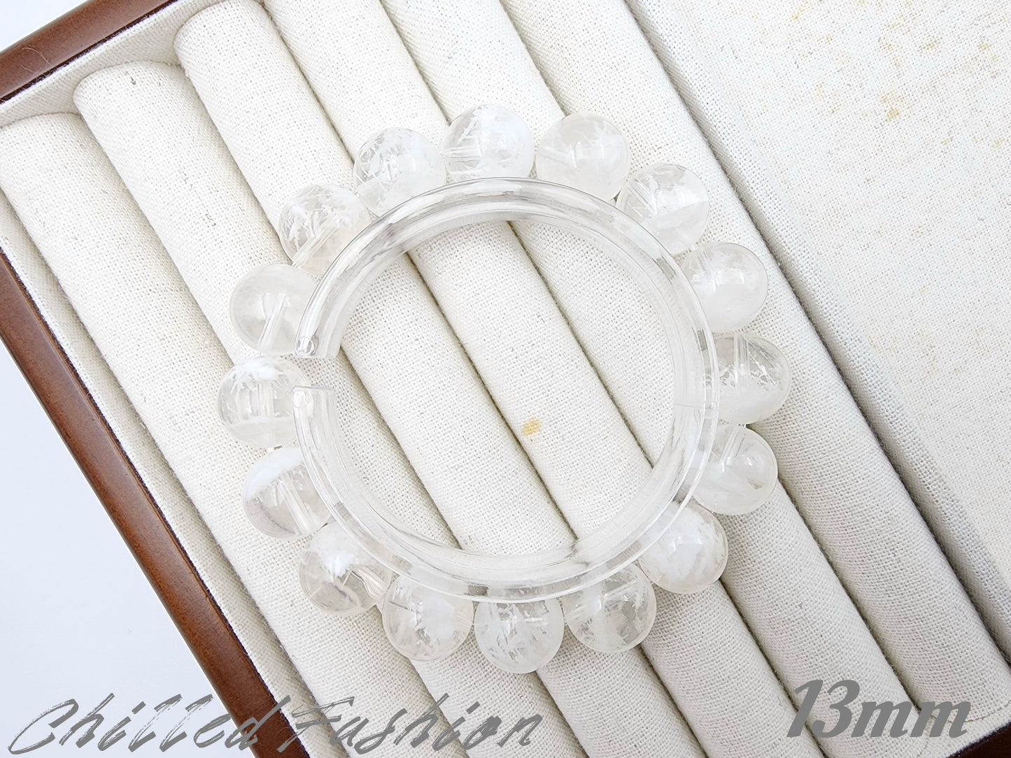 [Bracelet] Snow Frost Rutilated Quartz Bracelet