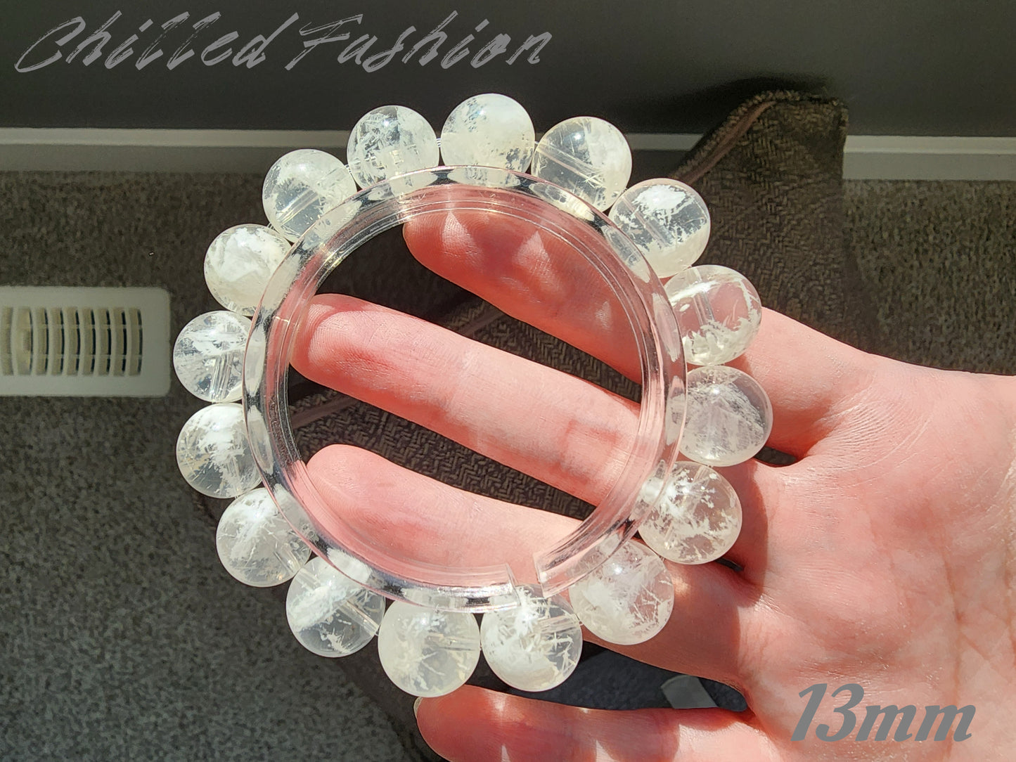 [Bracelet] Snow Frost Rutilated Quartz Bracelet