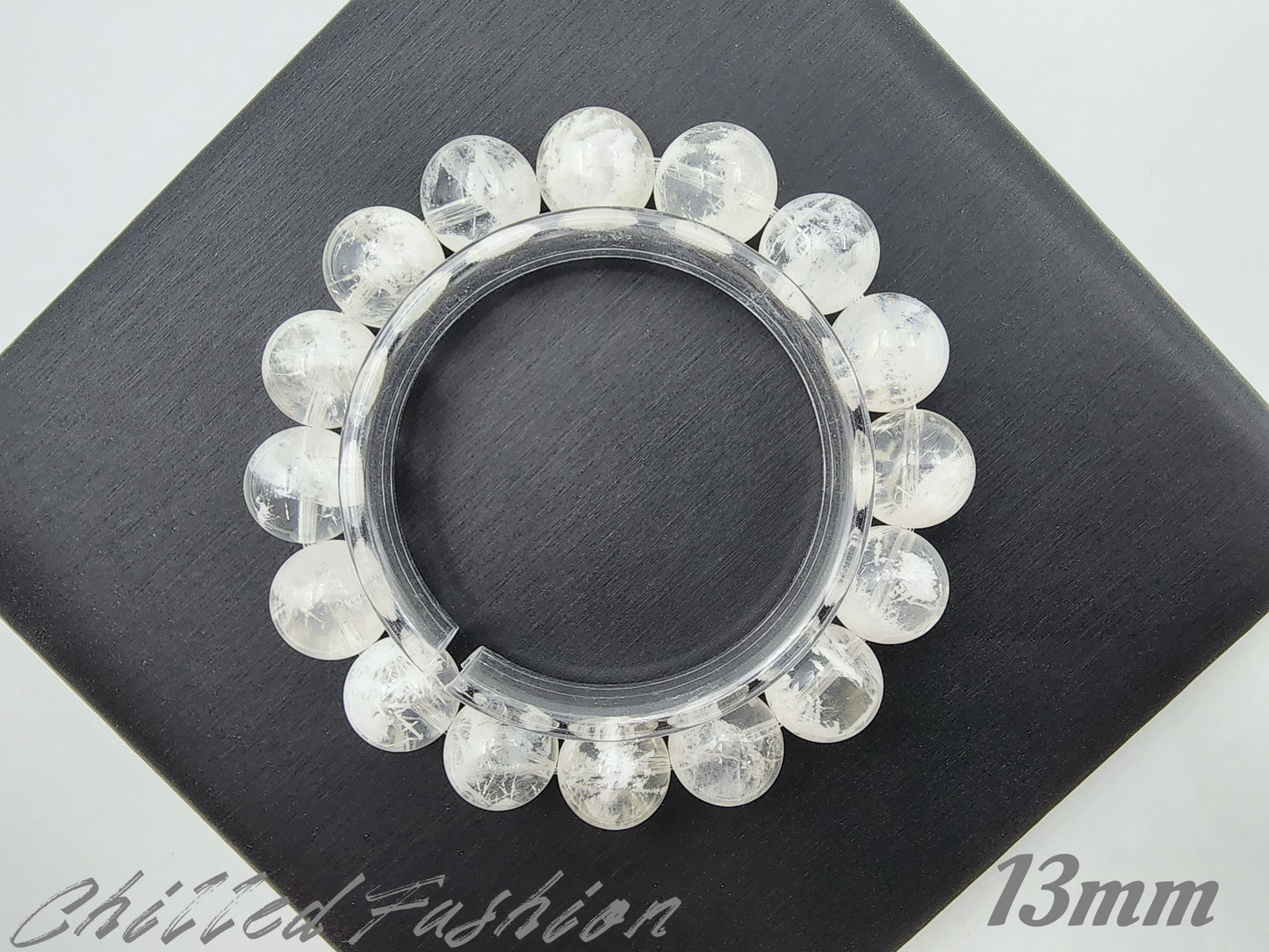 [Bracelet] Snow Frost Rutilated Quartz Bracelet