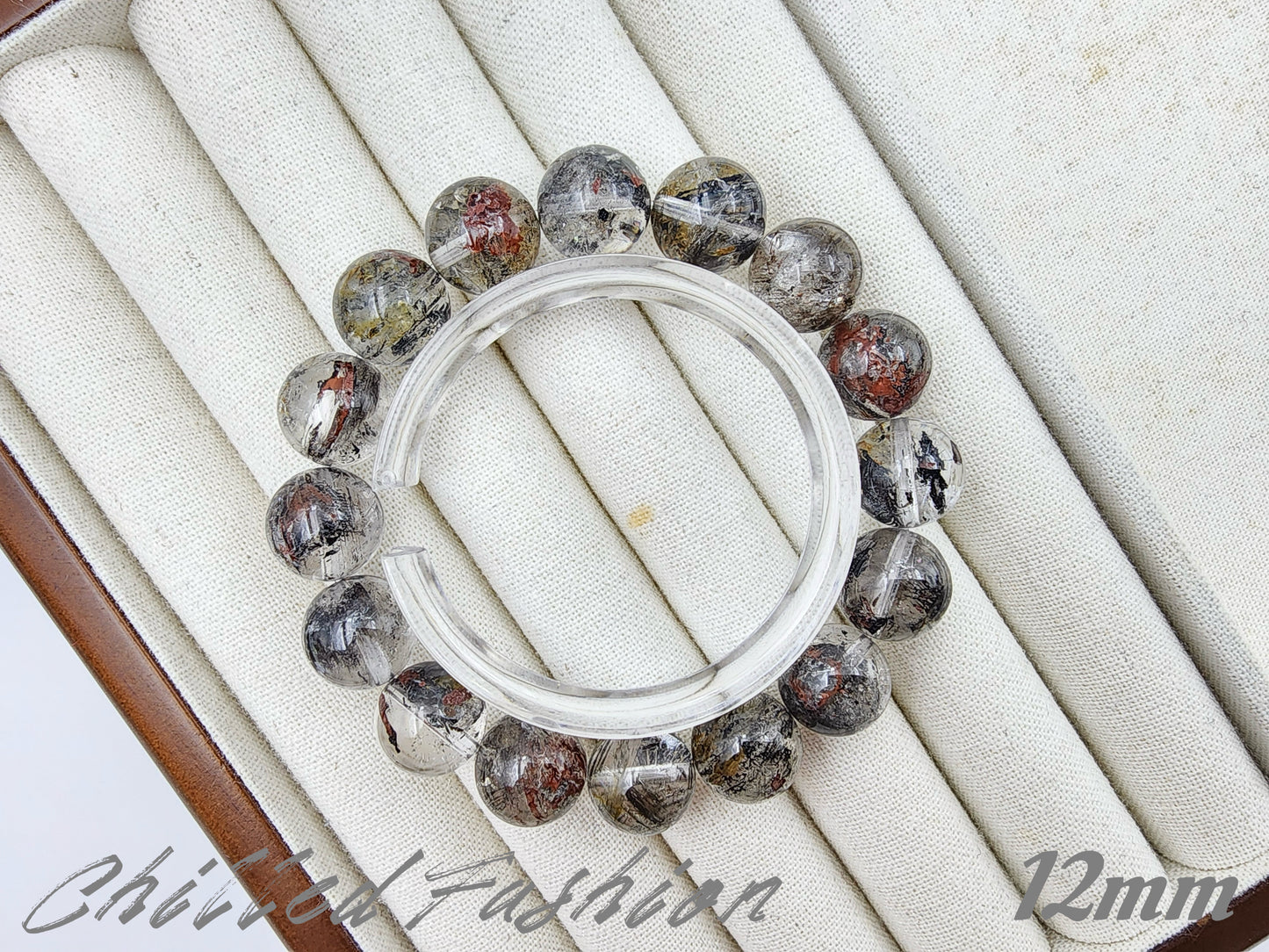 [Bracelet] Brazilian Thorn Rose Skeletal Herkimer Quartz Bracelet