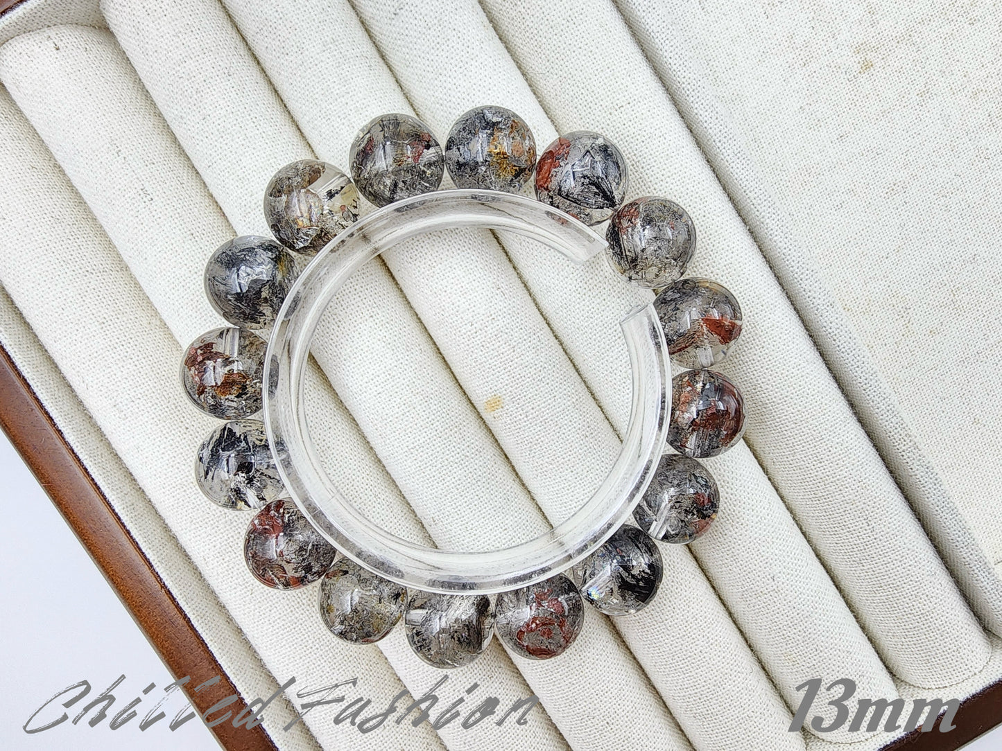 [Bracelet] Brazilian Thorn Rose Skeletal Herkimer Quartz Bracelet