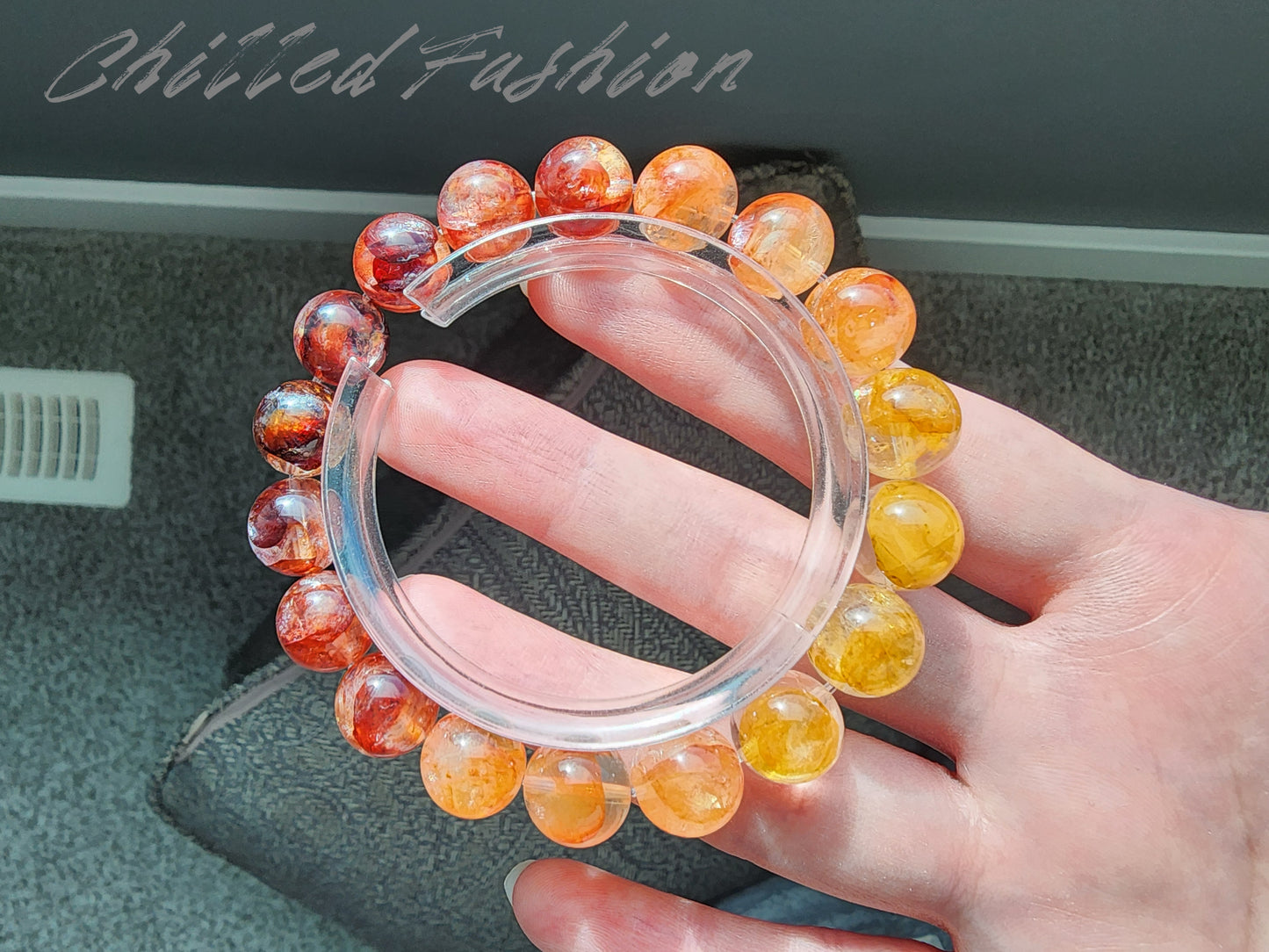 [Bracelet] 11mm Gradient Hematoid Quartz Bracelet