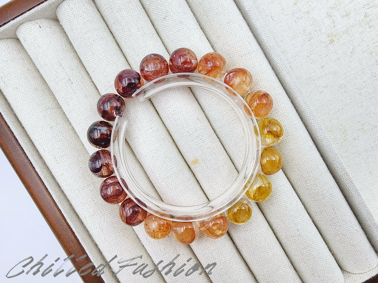 [Bracelet] 11mm Gradient Hematoid Quartz Bracelet