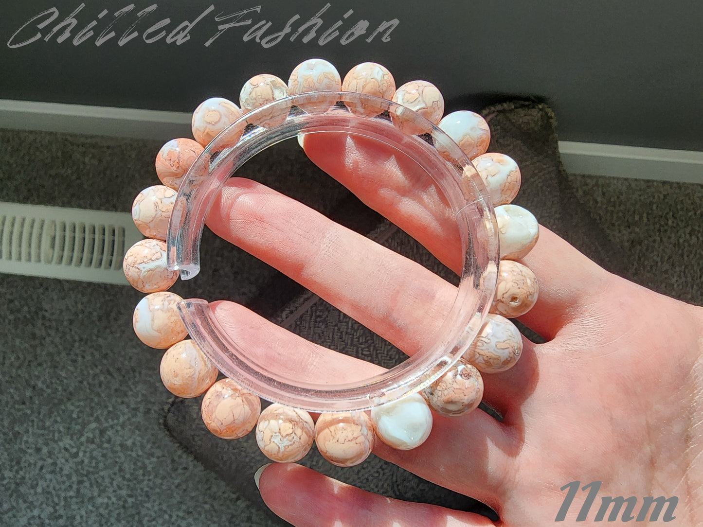 [Bracelet] Peach Blossom Chalcedony Bracelet