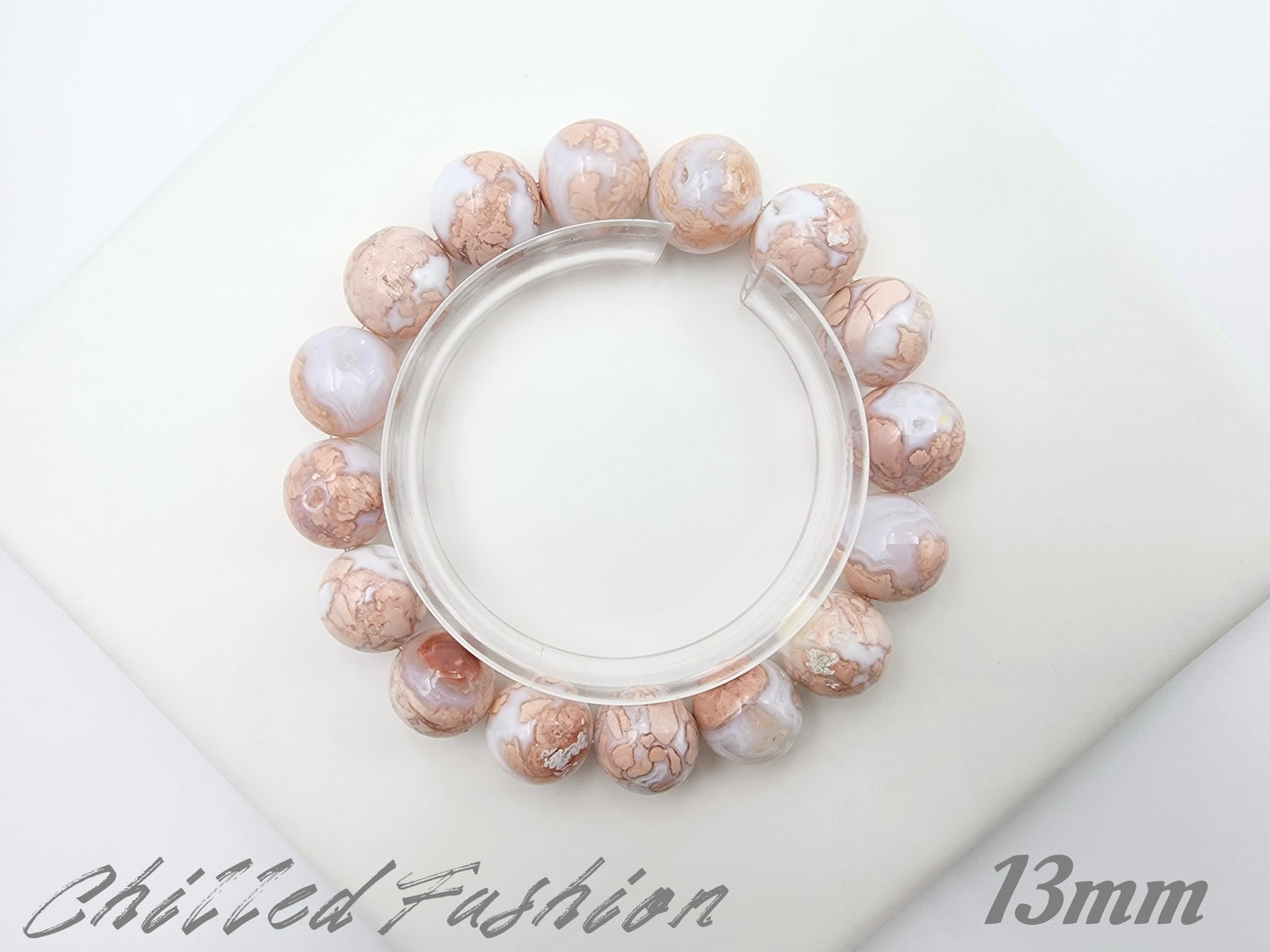 [Bracelet] Peach Blossom Chalcedony Bracelet