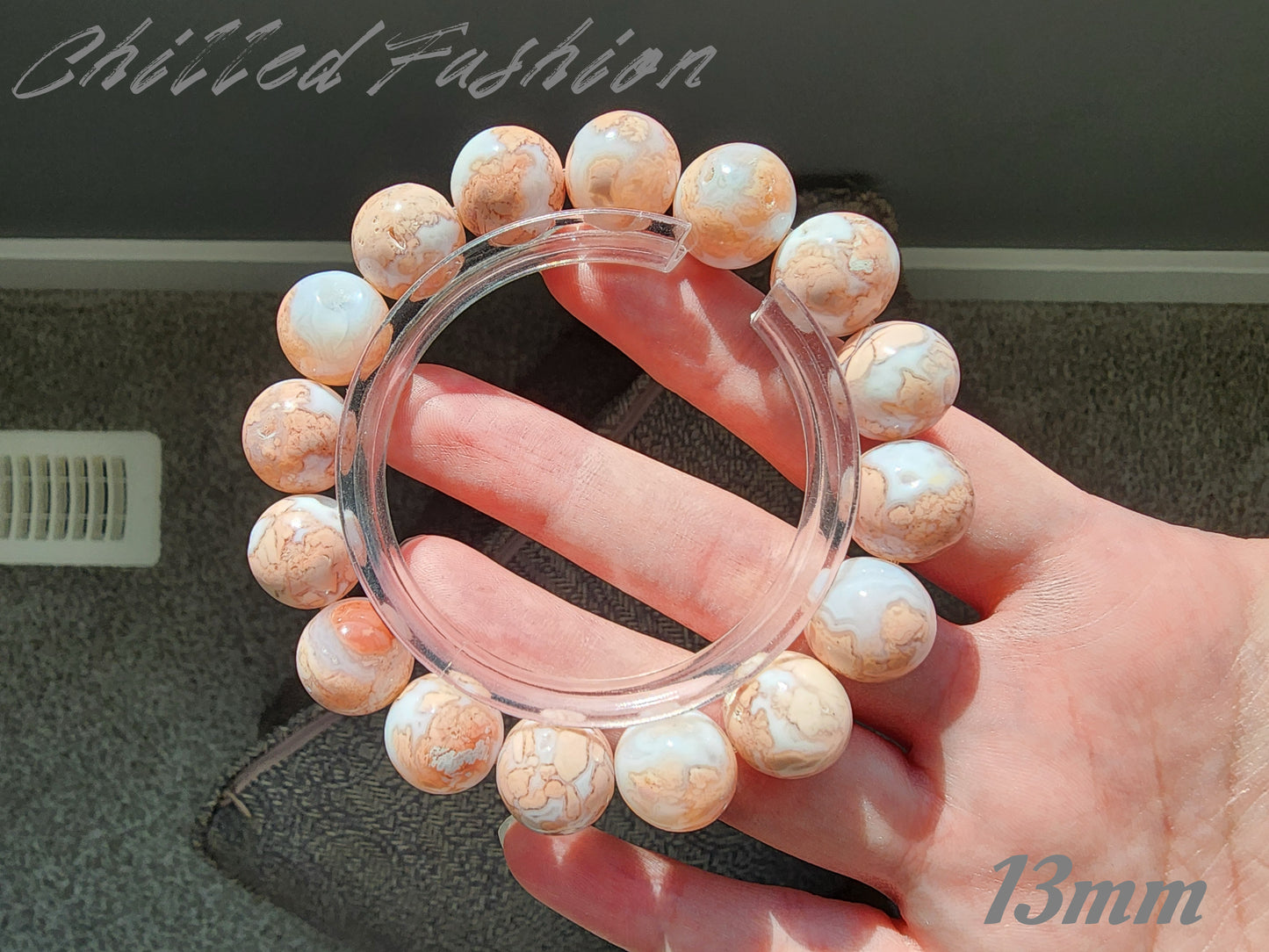 [Bracelet] Peach Blossom Chalcedony Bracelet