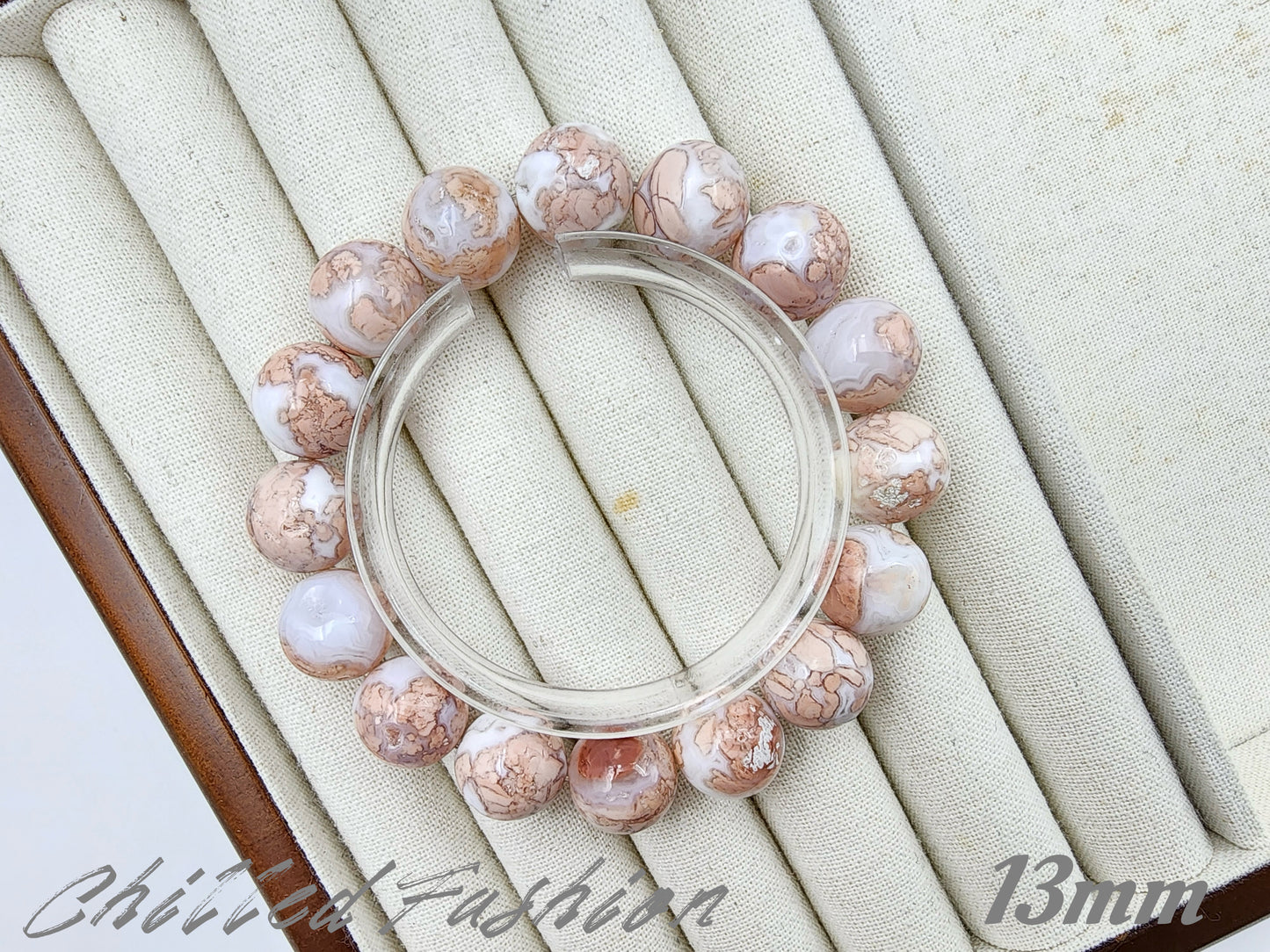 [Bracelet] Peach Blossom Chalcedony Bracelet