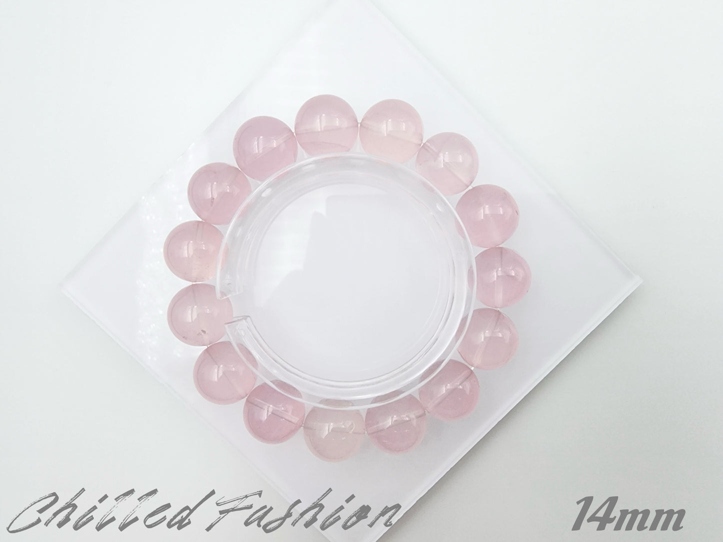[Bracelet] Natural Mozambique Rose Quartz Bracelet
