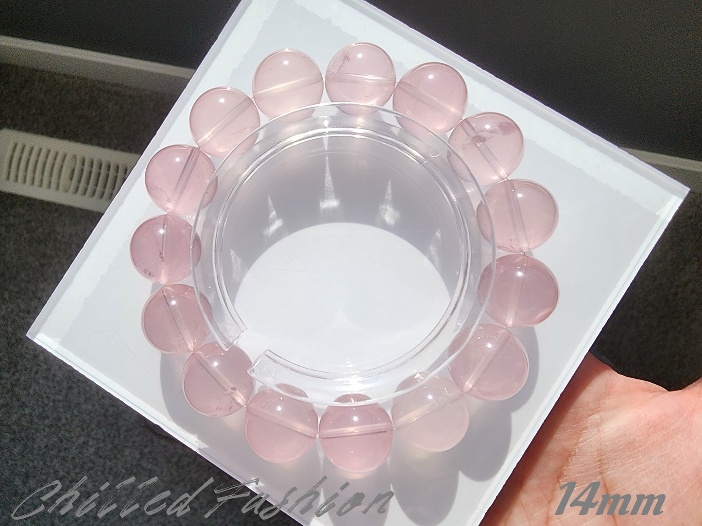 [Bracelet] Natural Mozambique Rose Quartz Bracelet