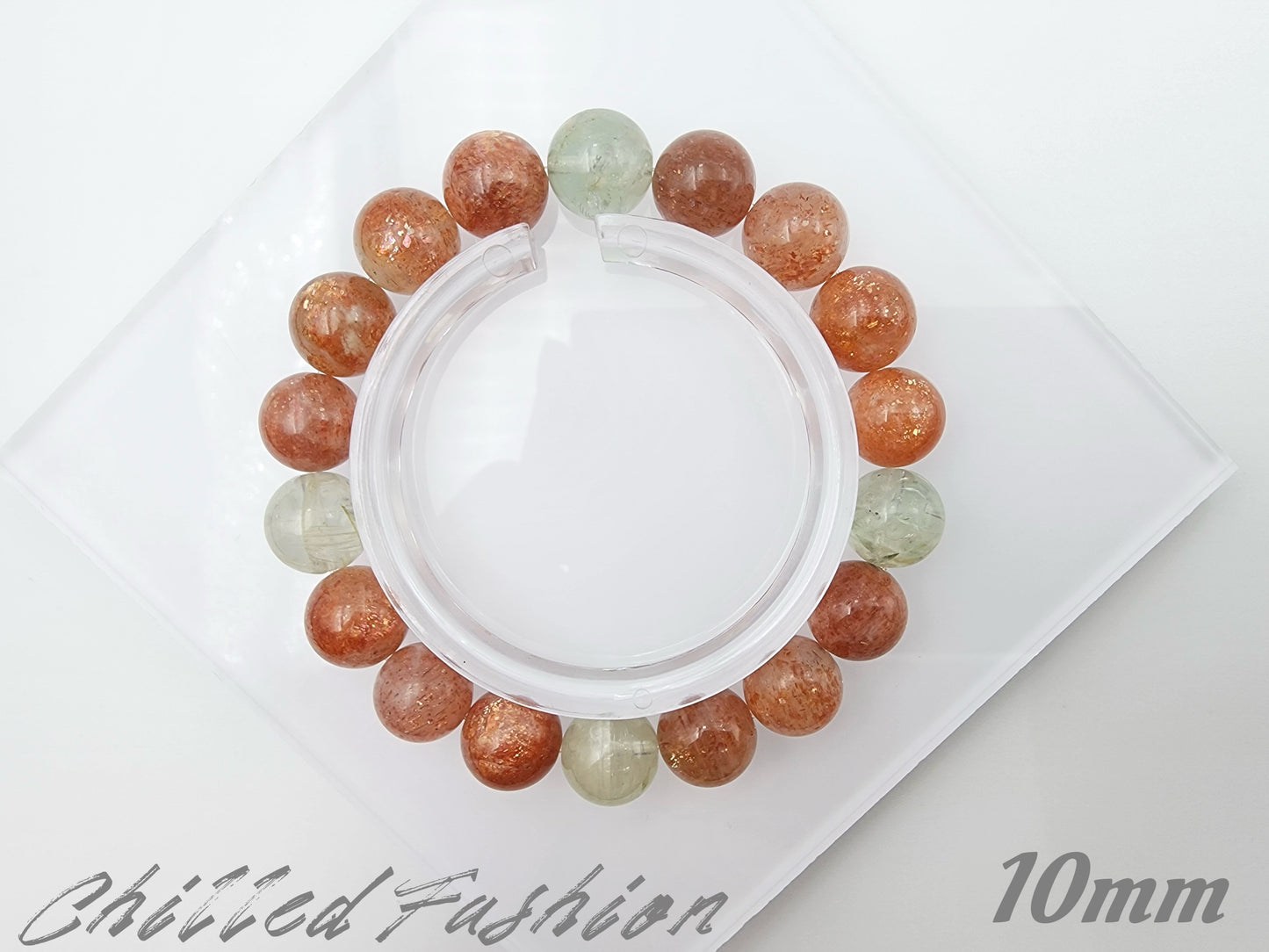 [Bracelet] Arusha Bracelet with Golden Sunstone and Green Beryl