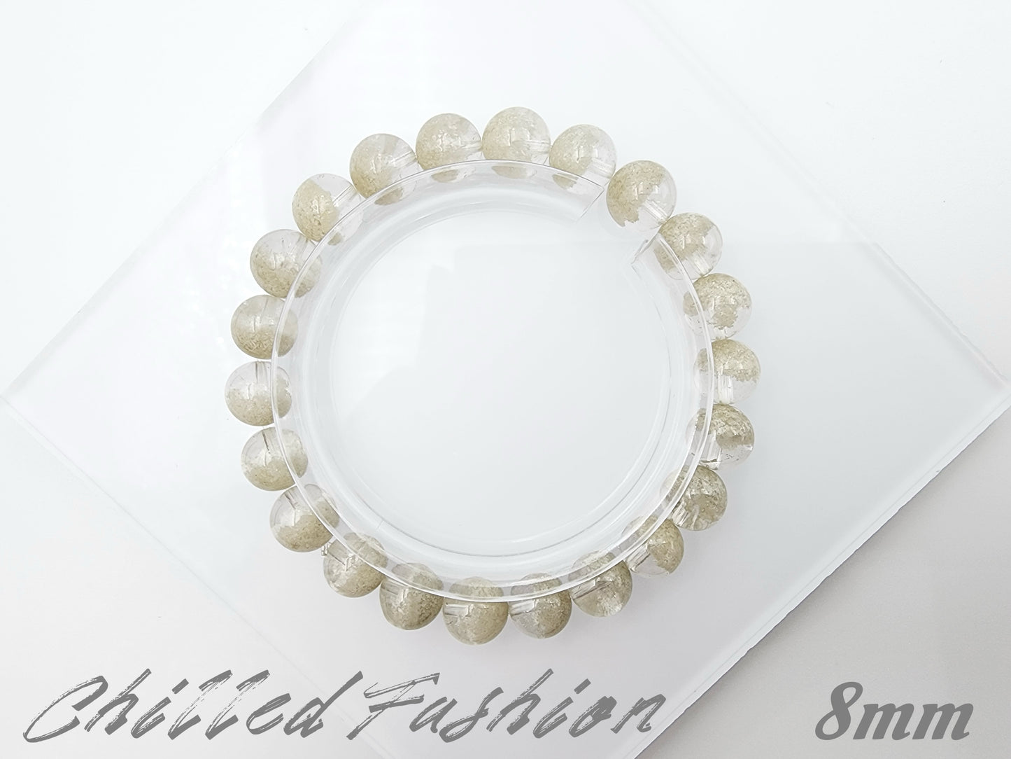 [Bracelet] Coral White Phantom Quartz Bracelet