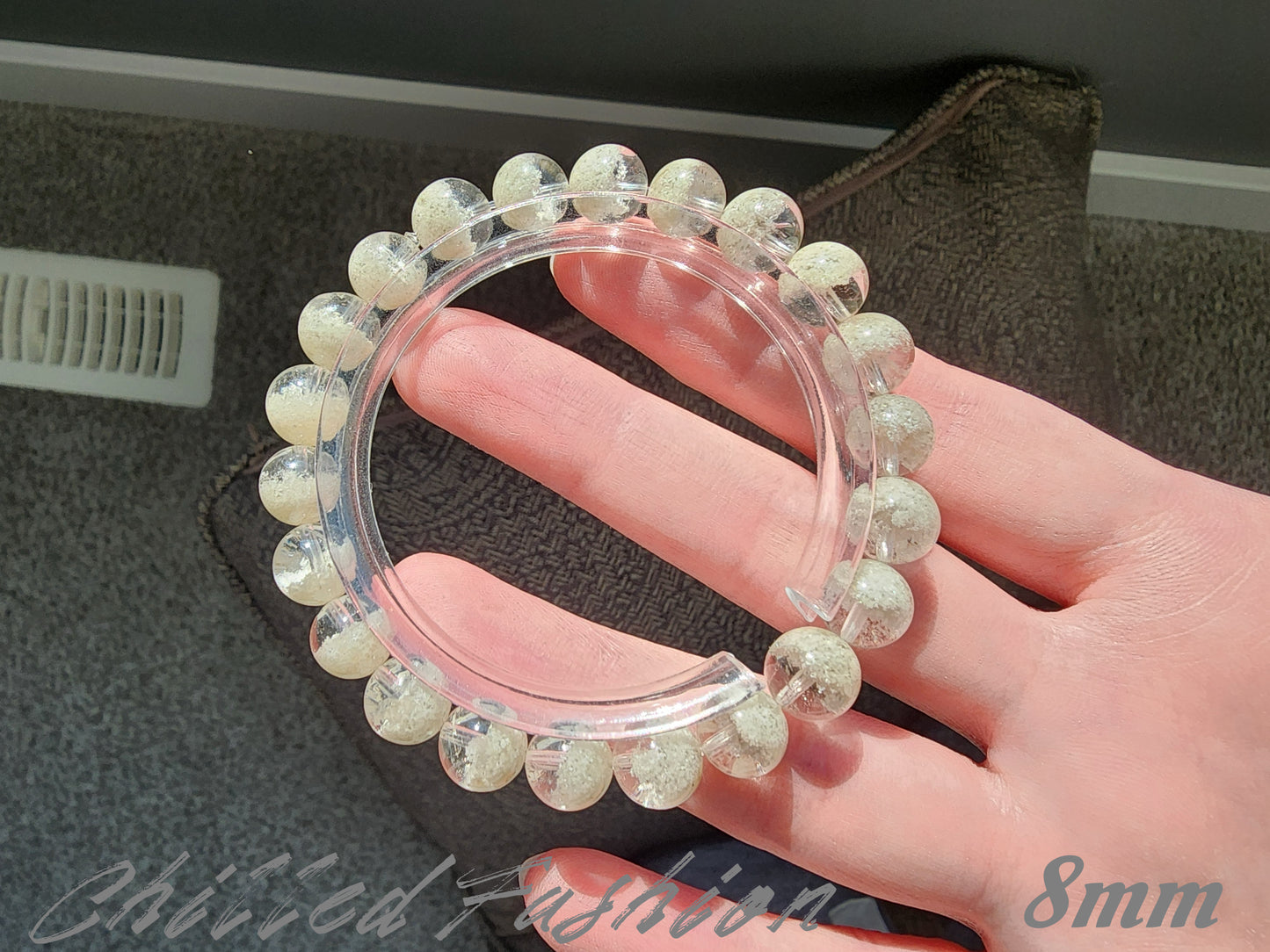 [Bracelet] Coral White Phantom Quartz Bracelet