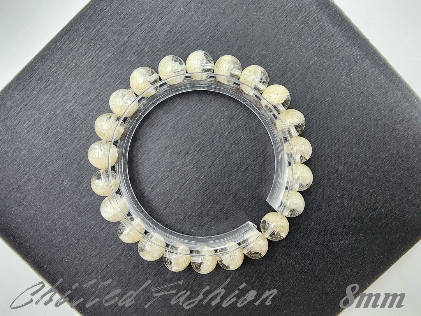 [Bracelet] Coral White Phantom Quartz Bracelet