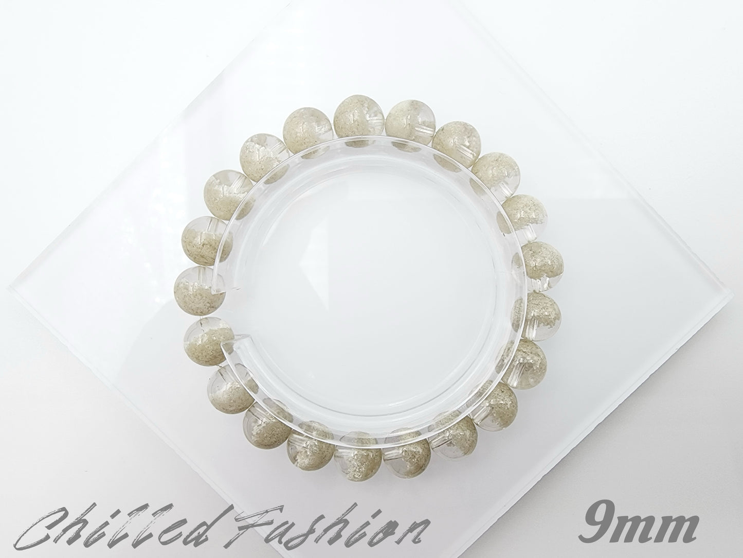 [Bracelet] Coral White Phantom Quartz Bracelet