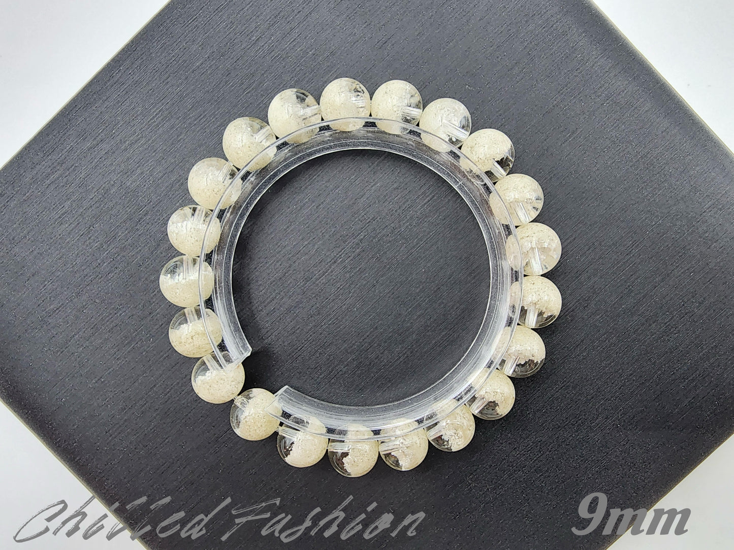 [Bracelet] Coral White Phantom Quartz Bracelet
