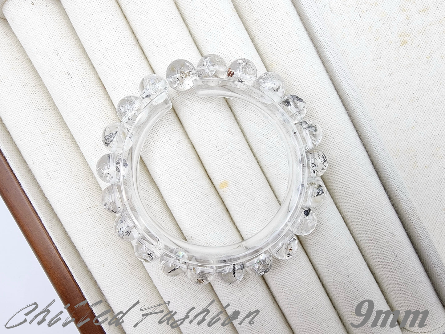 [Bracelet] Brazilian Herkimer Quartz Bracelet with Black Hematite