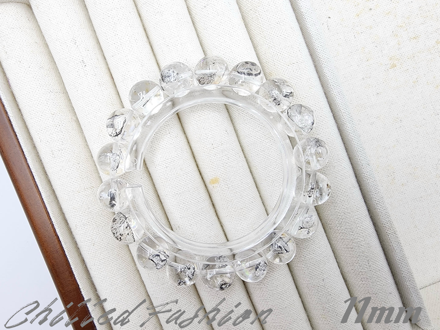 [Bracelet] Brazilian Herkimer Quartz Bracelet with Black Hematite