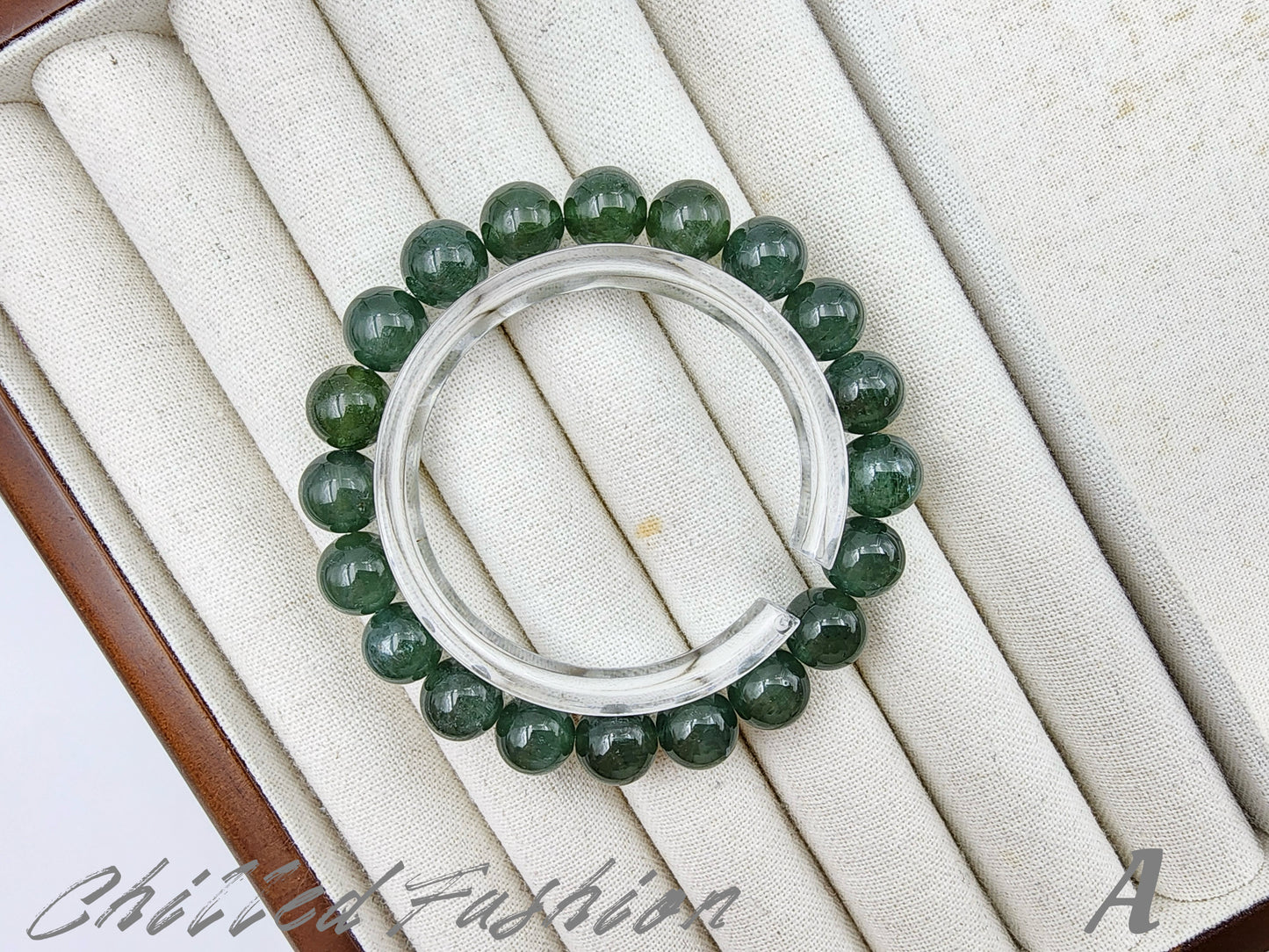 [Bracelet] 9mm Green Apatite Stretch Bracelet