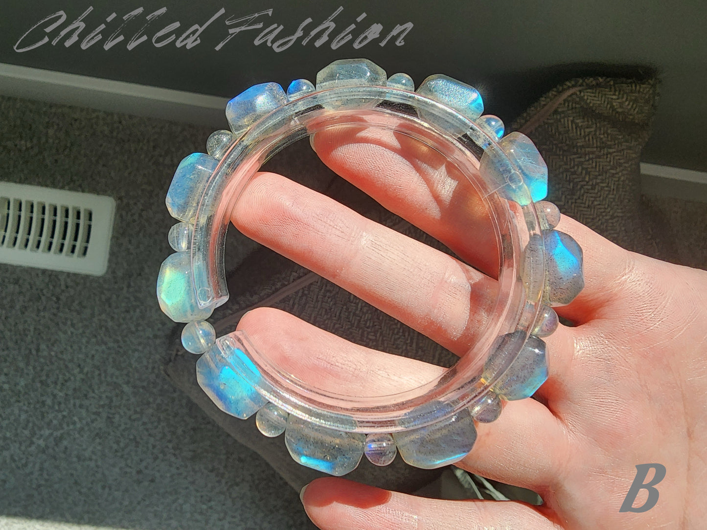 [Bracelet] Labradorite Faceted Nugget Bracelet