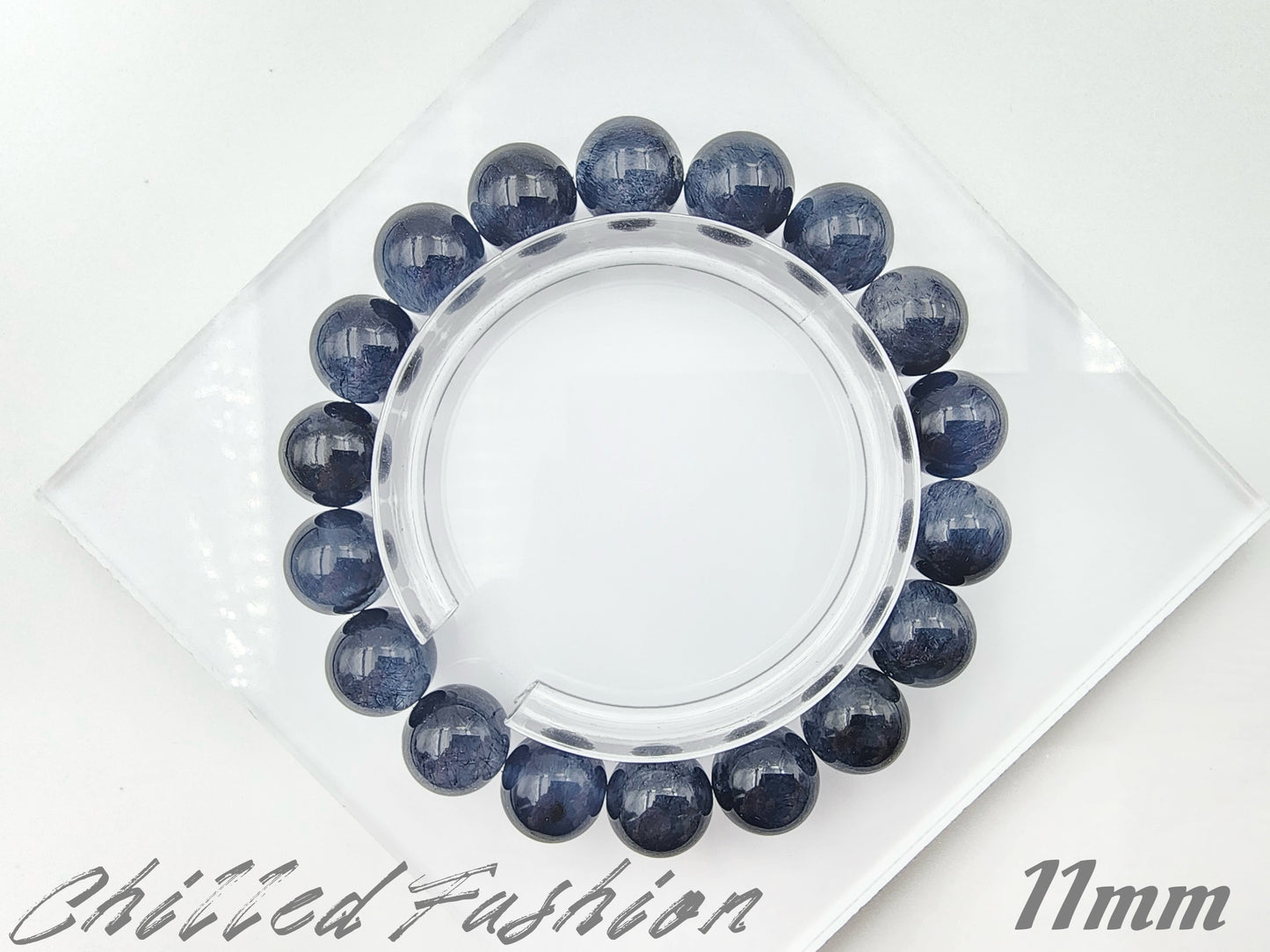 [Bracelet] Blue Rabbit Hair Quartz Bracelet