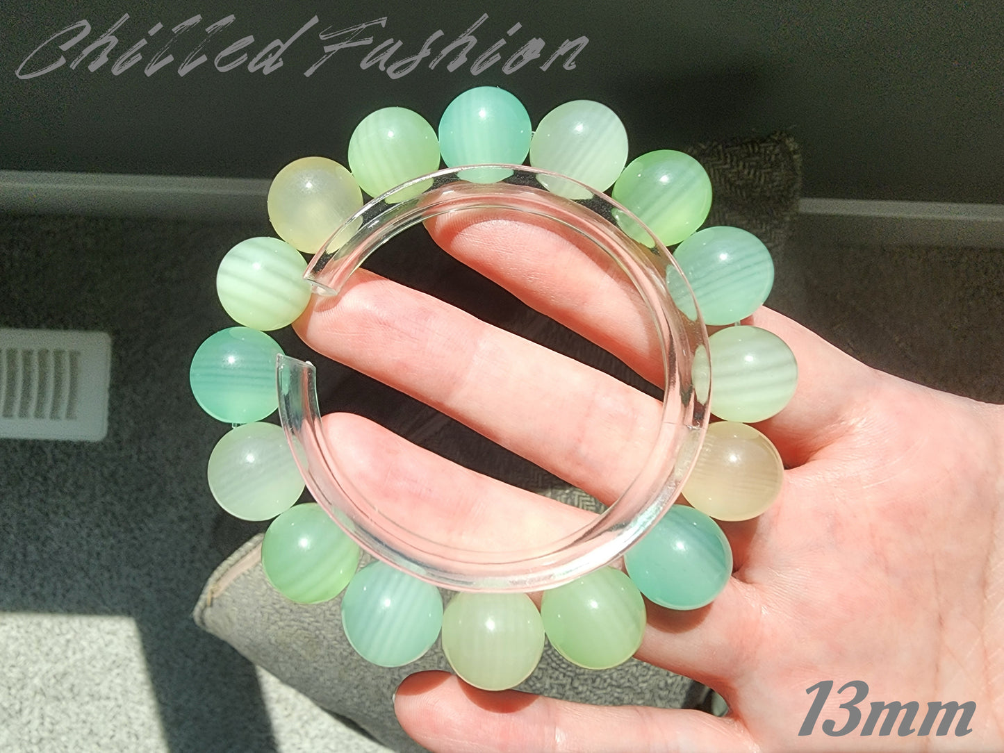 [Bracelet] Multicolor Green Calcite Bracelet