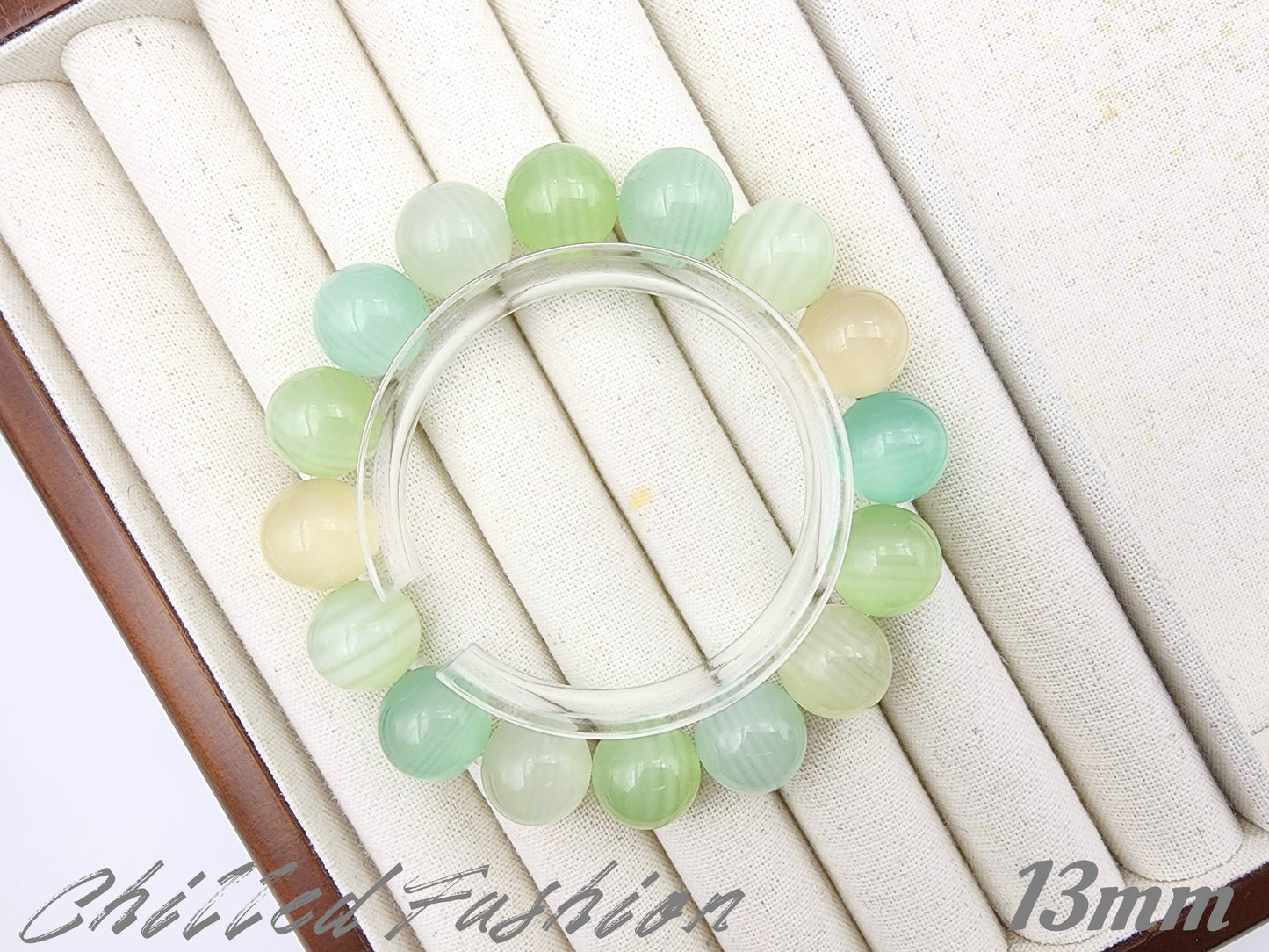 [Bracelet] Multicolor Green Calcite Bracelet
