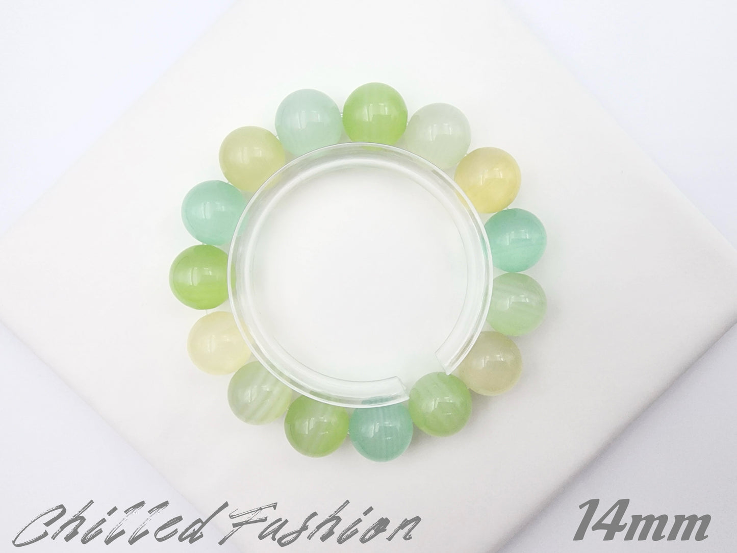 [Bracelet] Multicolor Green Calcite Bracelet