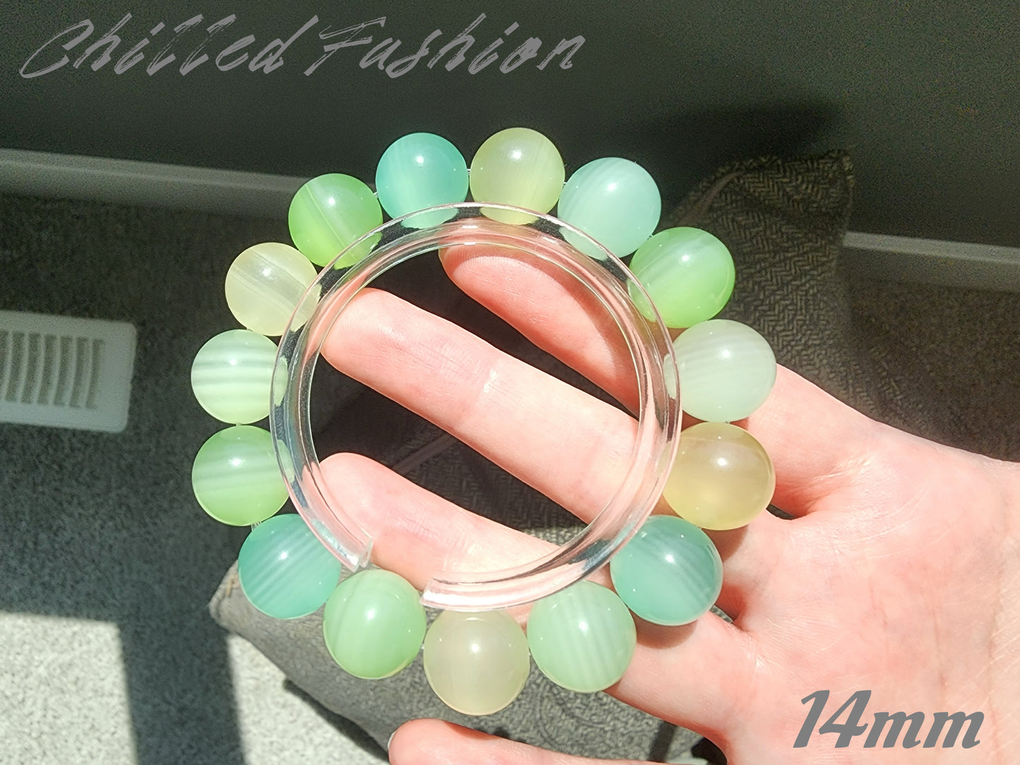 [Bracelet] Multicolor Green Calcite Bracelet
