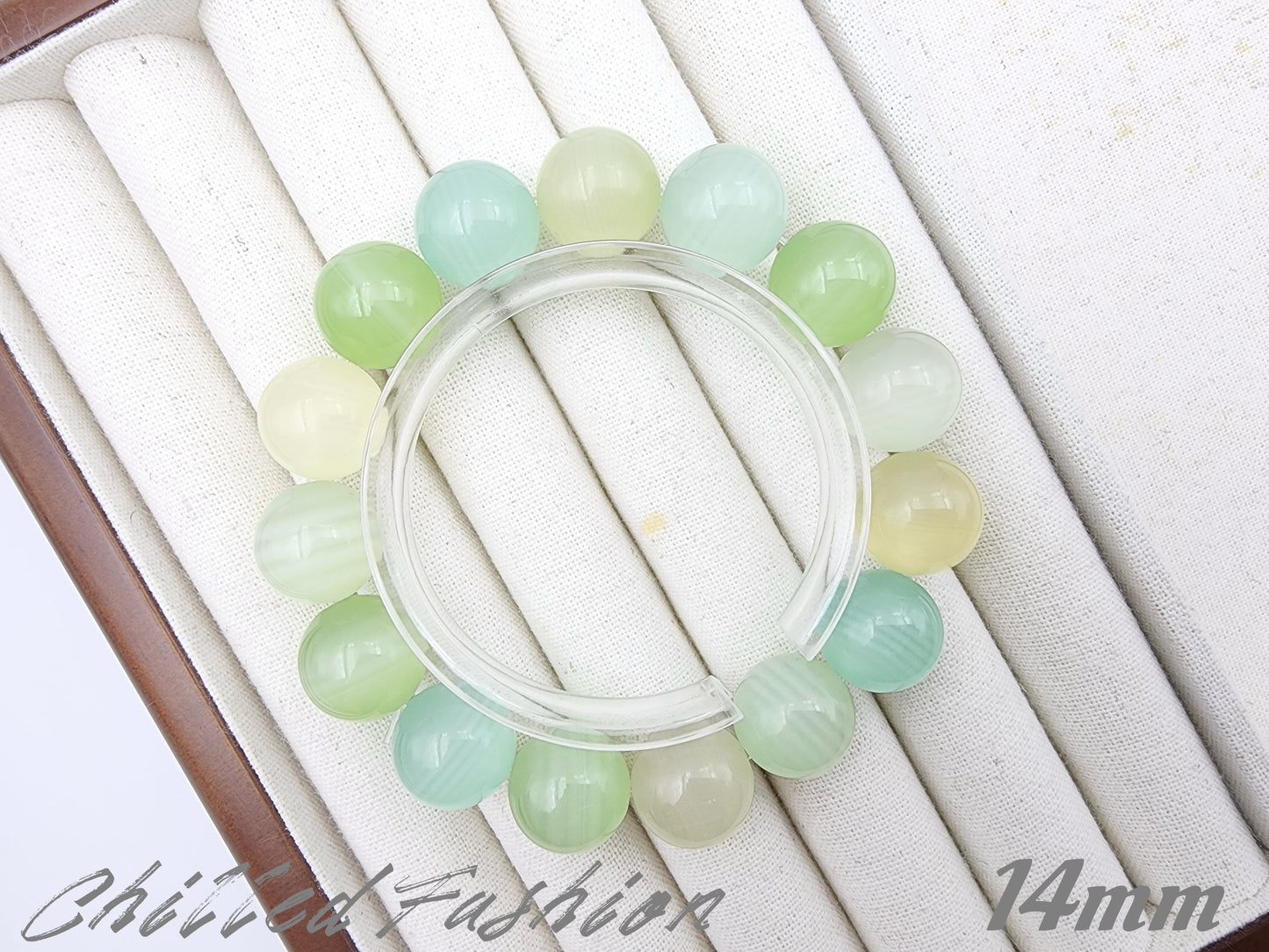 [Bracelet] Multicolor Green Calcite Bracelet